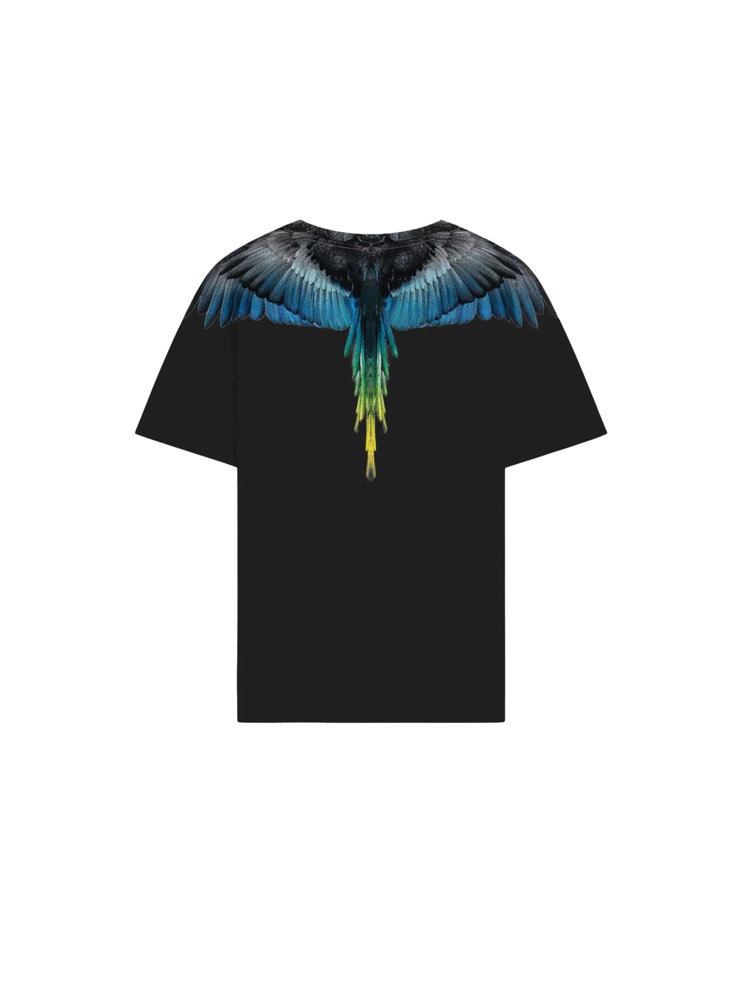 T-Shirt County Of Milan nera con stampa ali aquila - Image 2