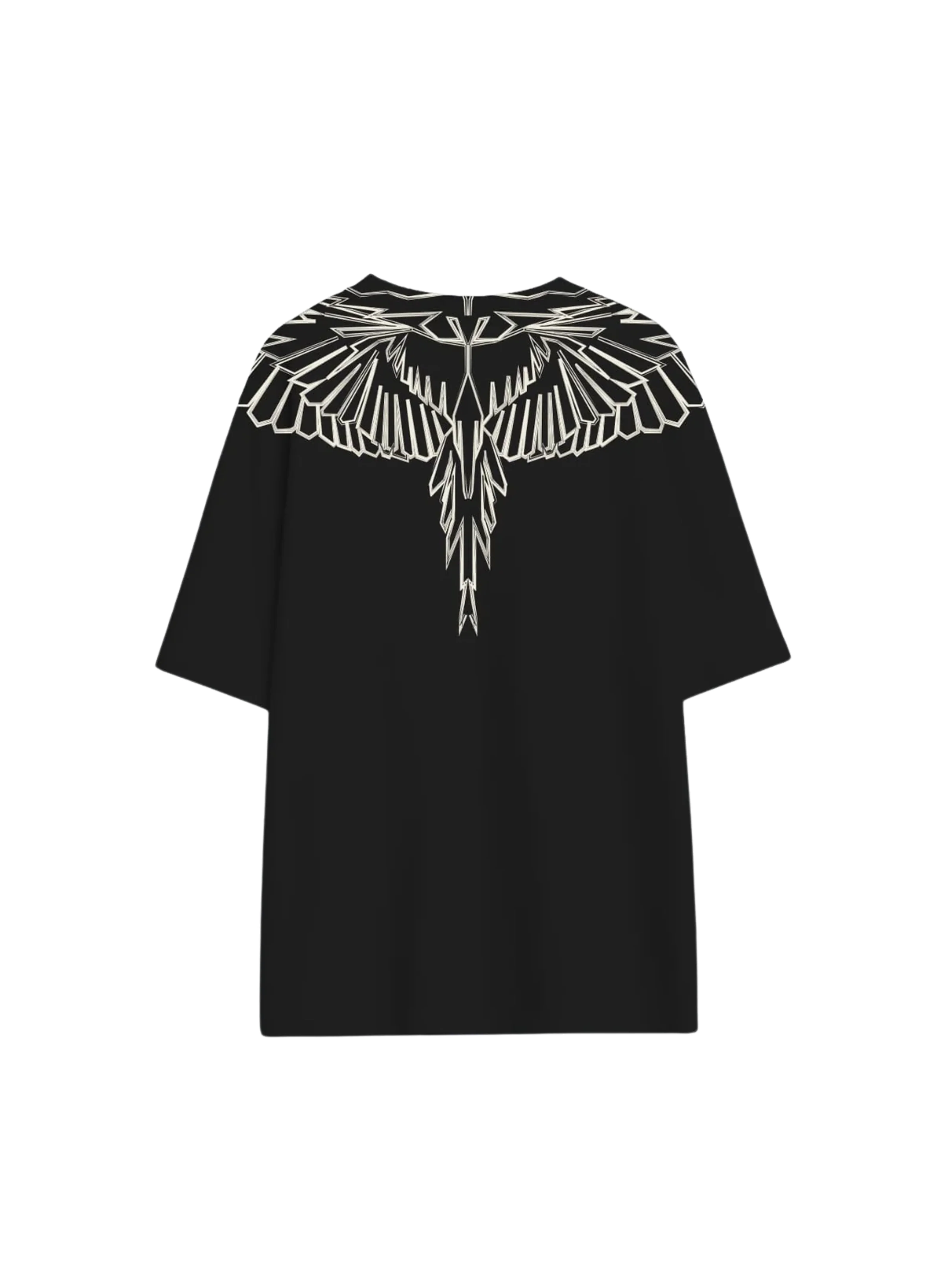 T-Shirt County Of Milan nera con stampa ali - Image 2