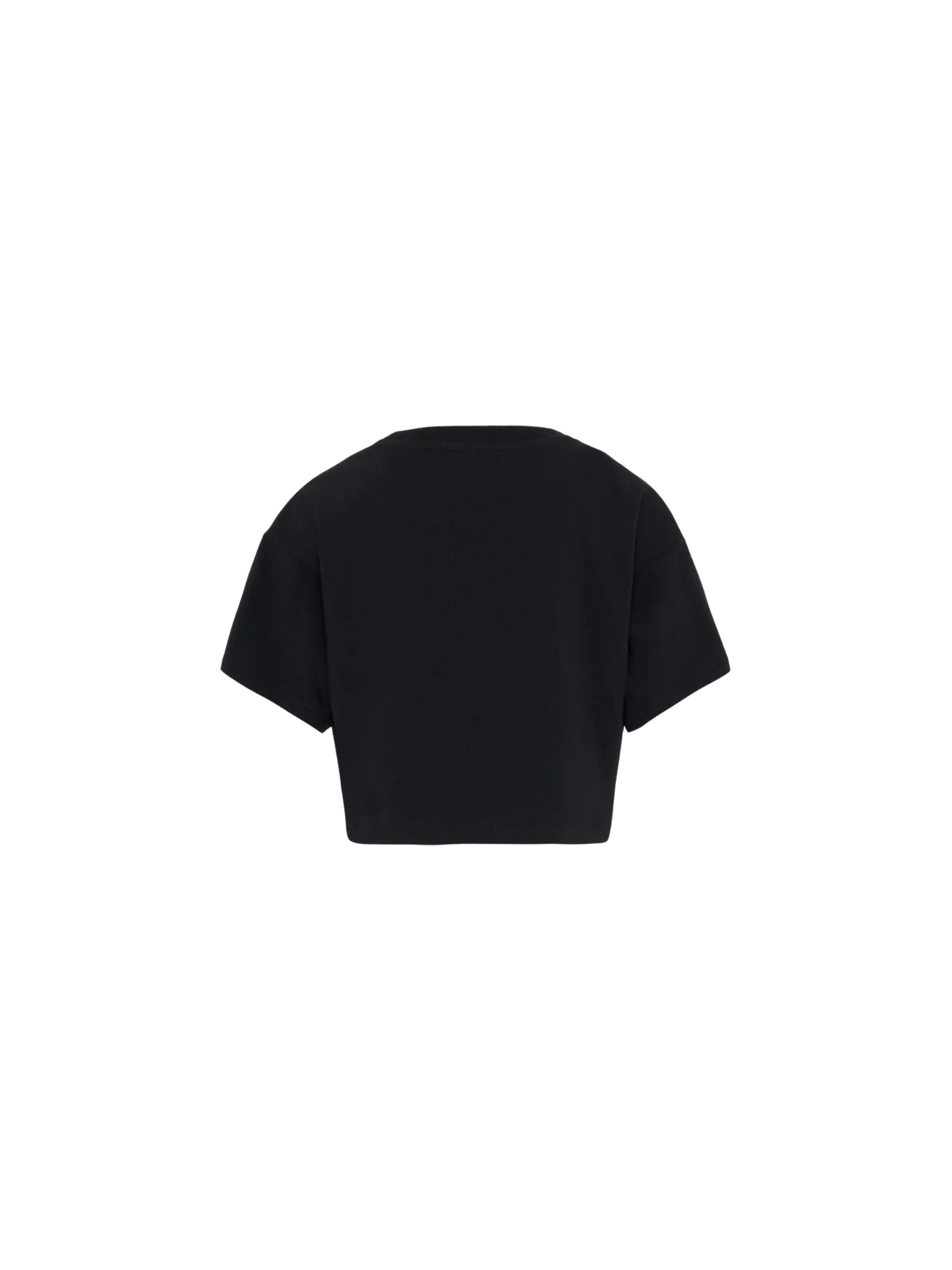 T-Shirt crop Moschino nera con teddy bear - Image 2