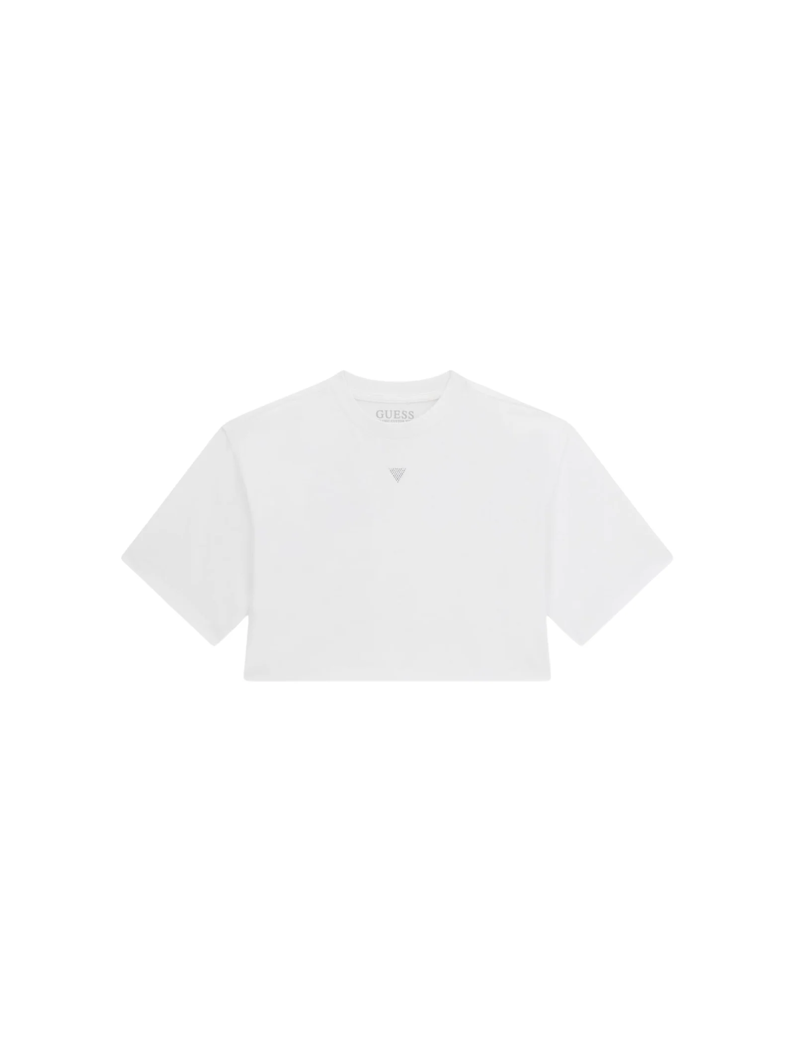 T-Shirt cropped Guess bianca con stampa - Image 2