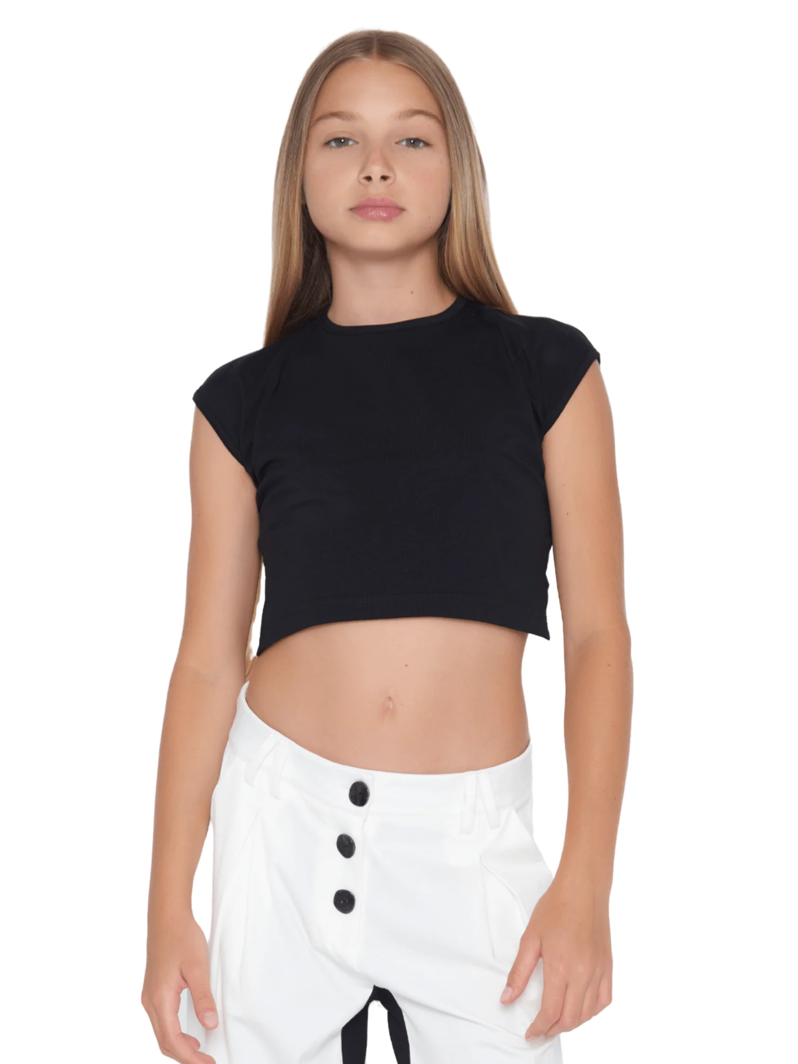 T-Shirt cropped Tobetoo nera - Image 2