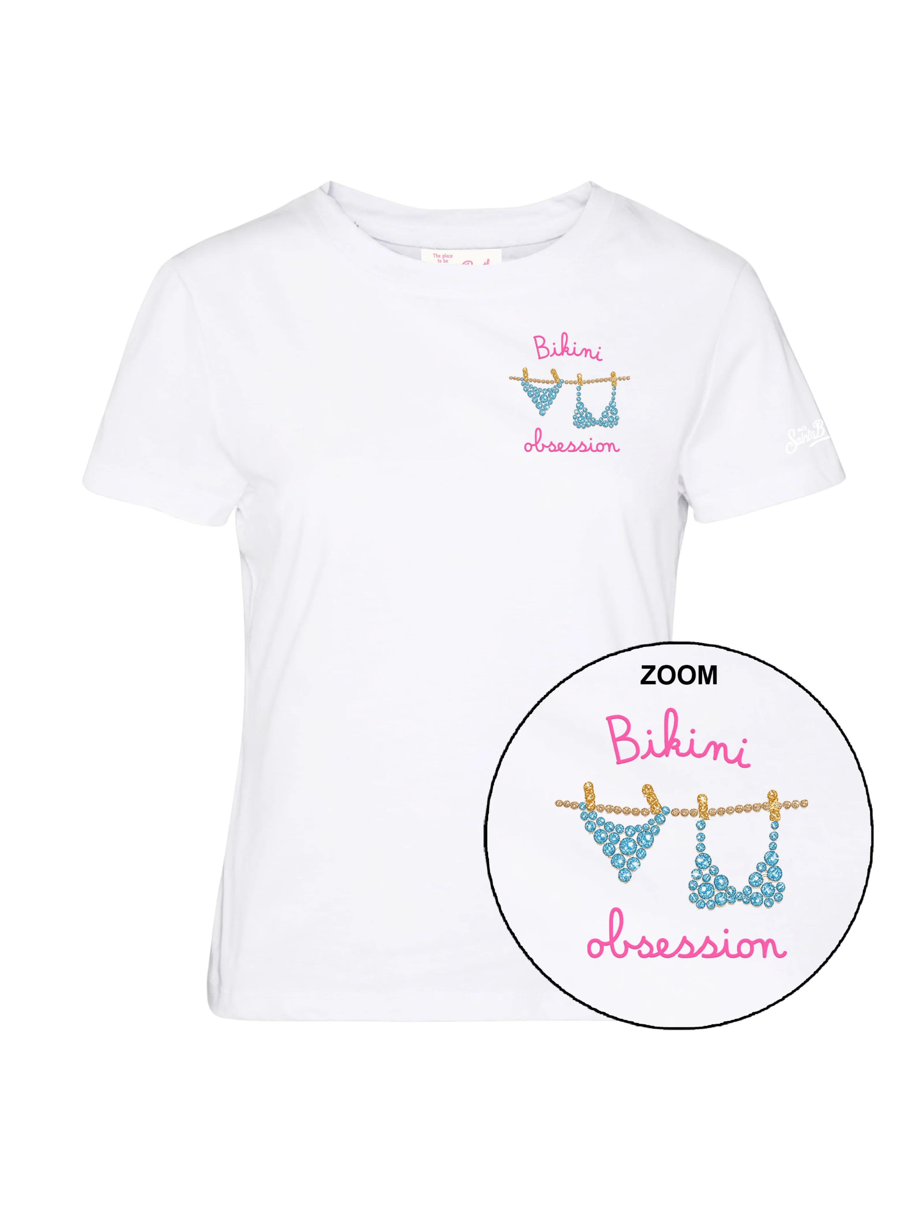 T-Shirt "Emilie" Saint Barth bianca "Bikini Obsession"