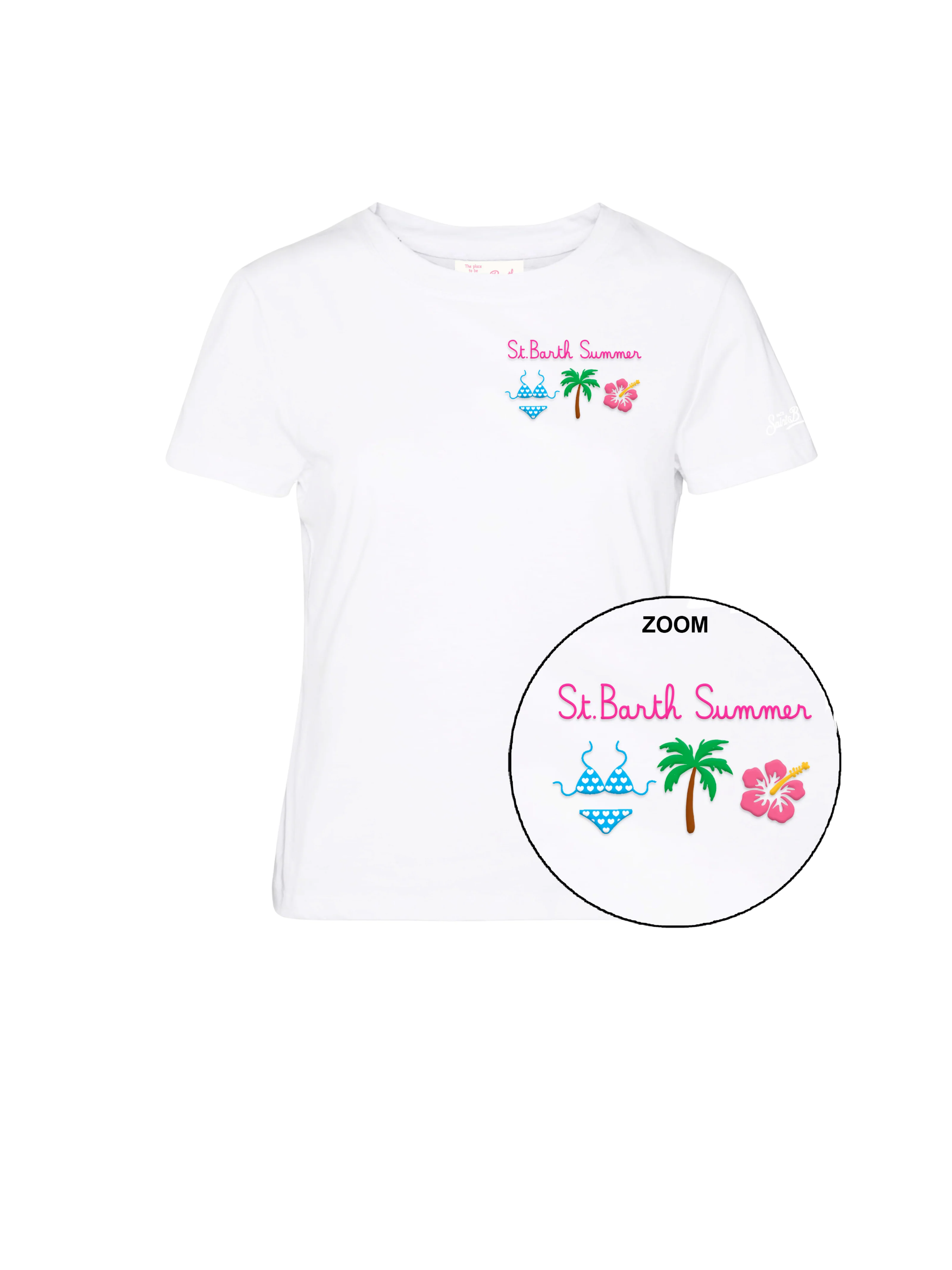 T-Shirt "Emilie" Saint Barth bianca "St. Barth Summer"
