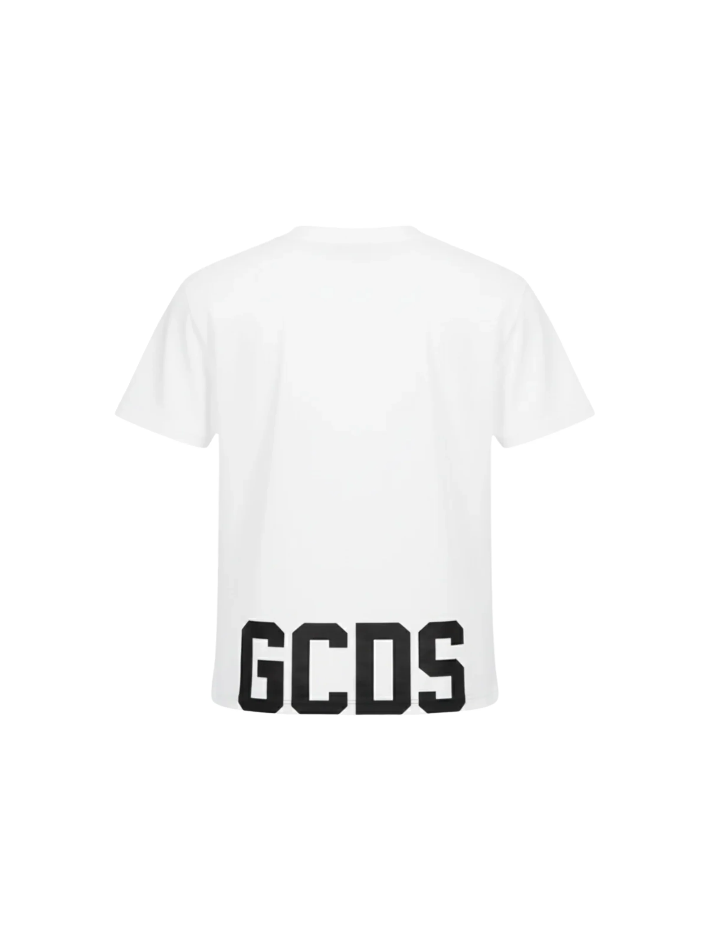 T-Shirt GCDS bianca con logo sul petto e sul fondo posteriore - Image 2