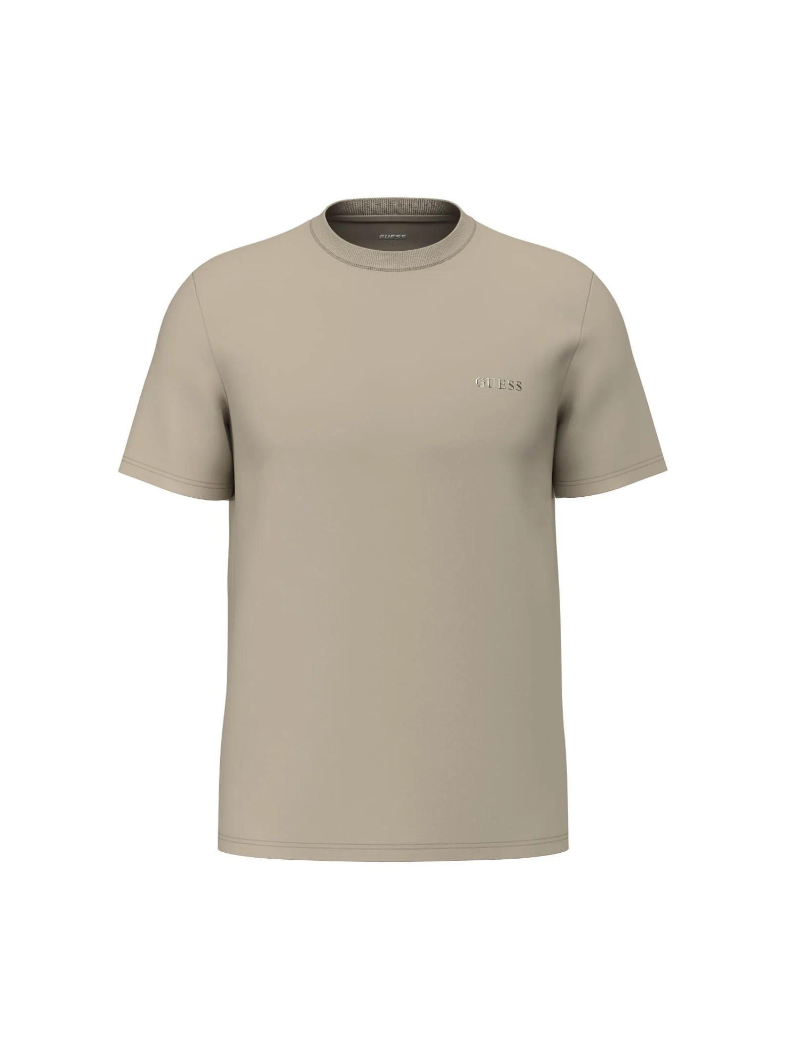 T-Shirt Guess beige con logo lettering