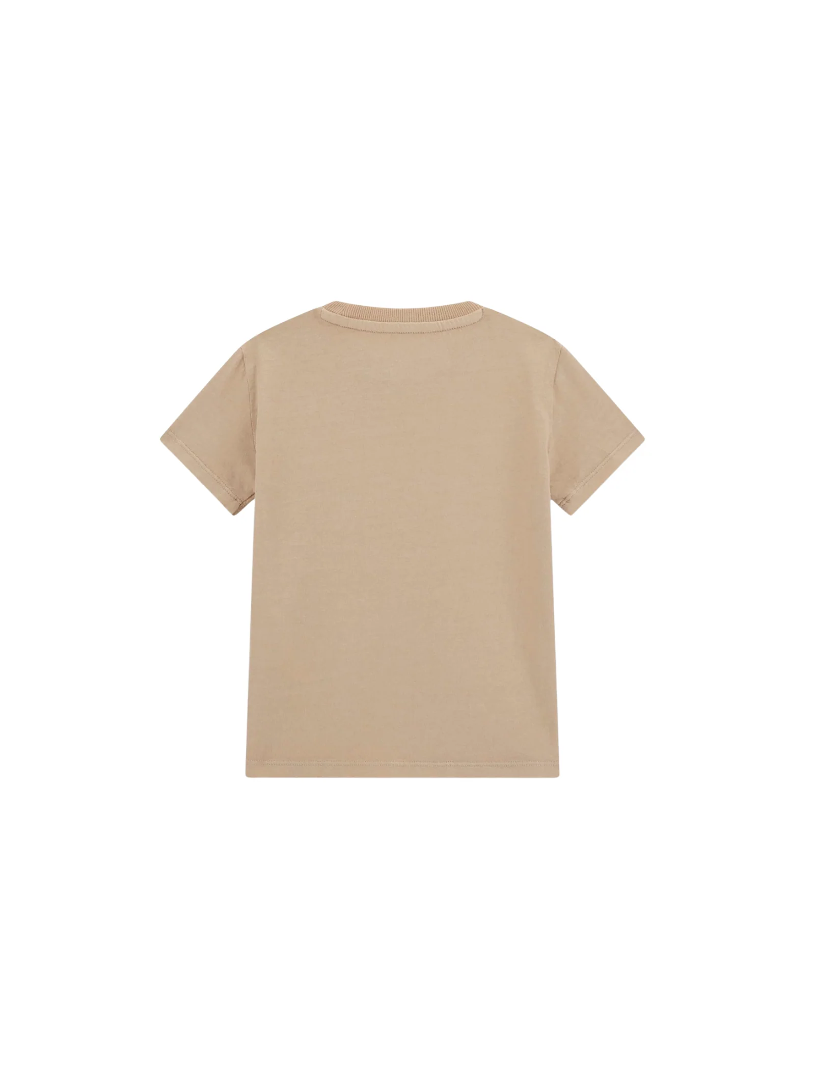 T-Shirt Guess beige con logo tono su tono - Image 2