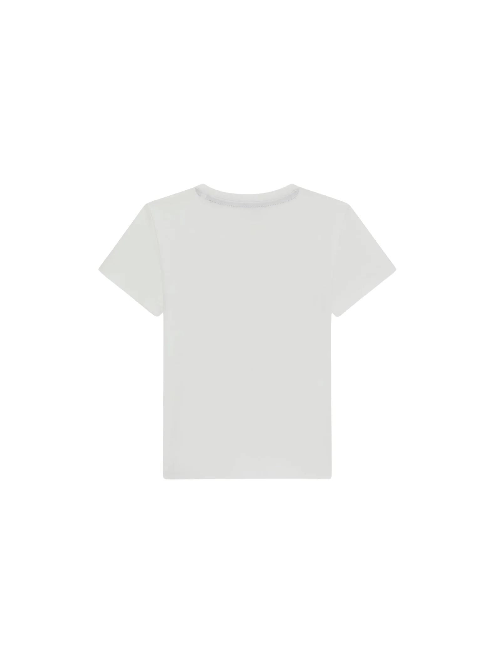 T-Shirt Guess bianca con stampa teddy girato e logo - Image 2