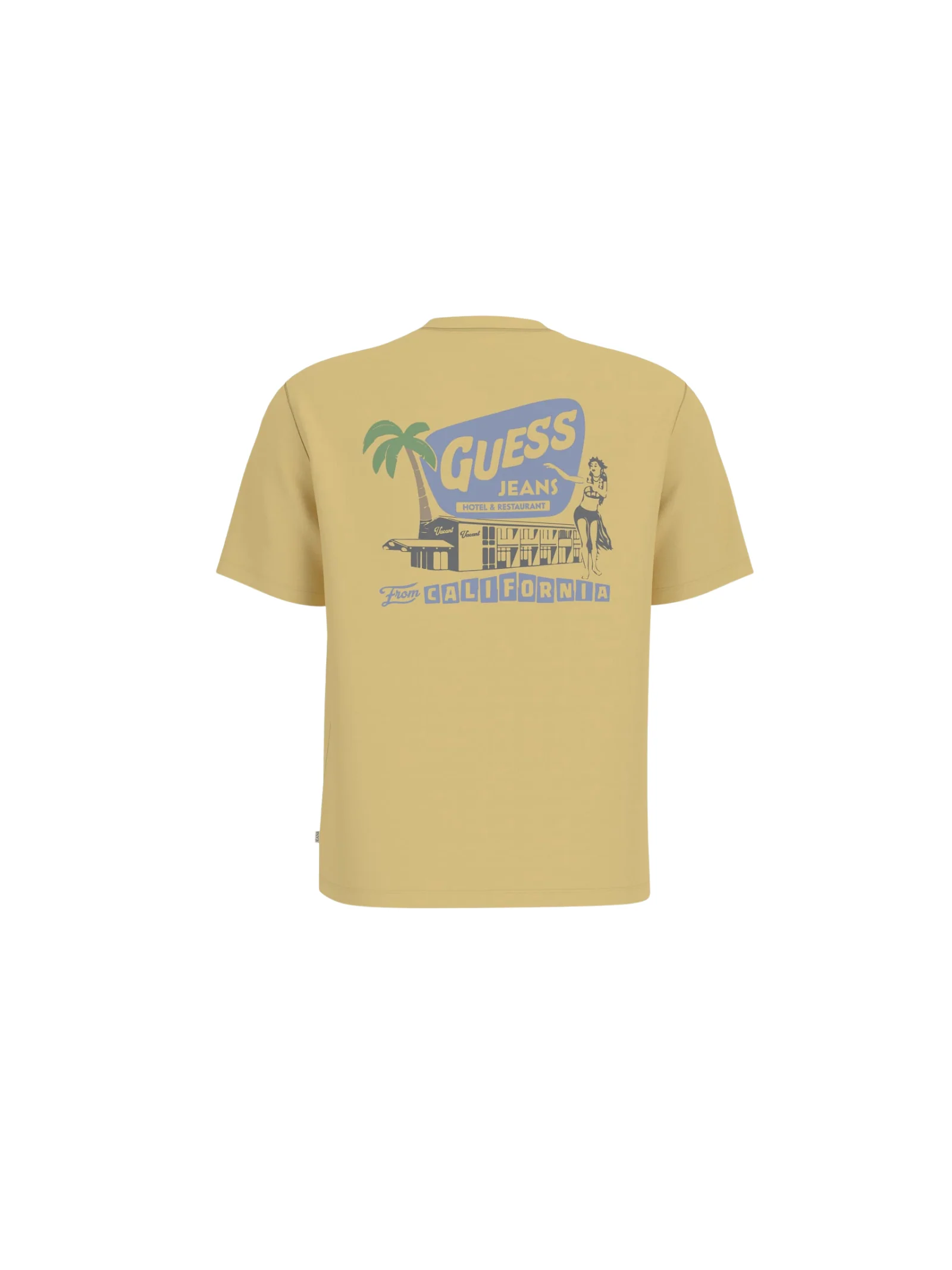 T-Shirt Guess gialla con logo "Guess california" - Image 2