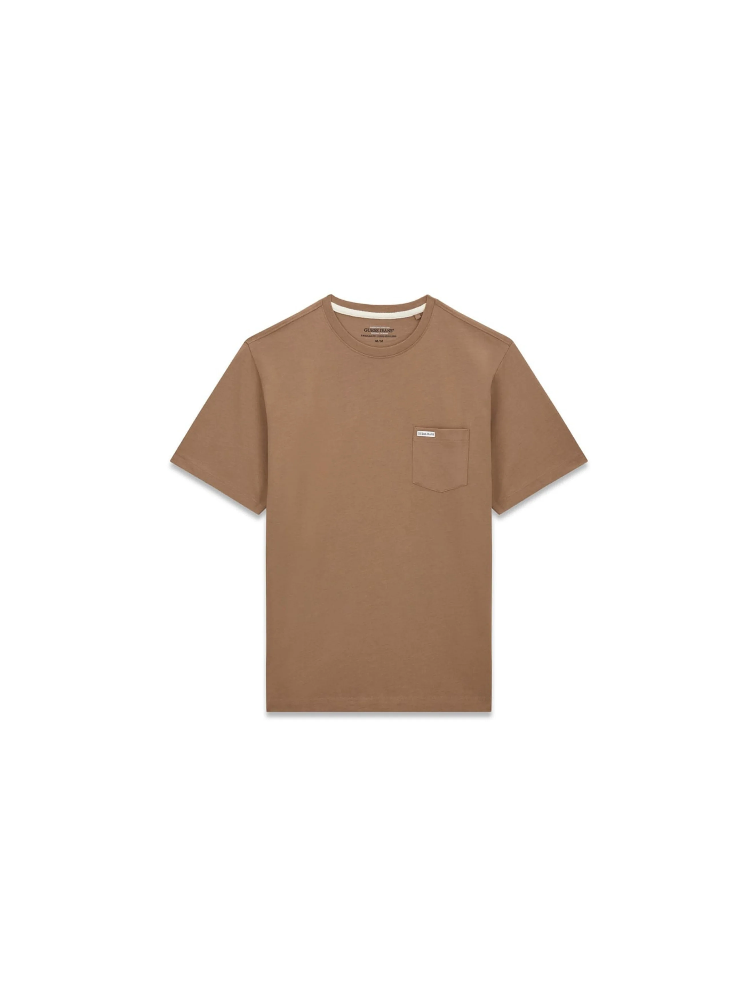 T-Shirt Guess marrone con taschino