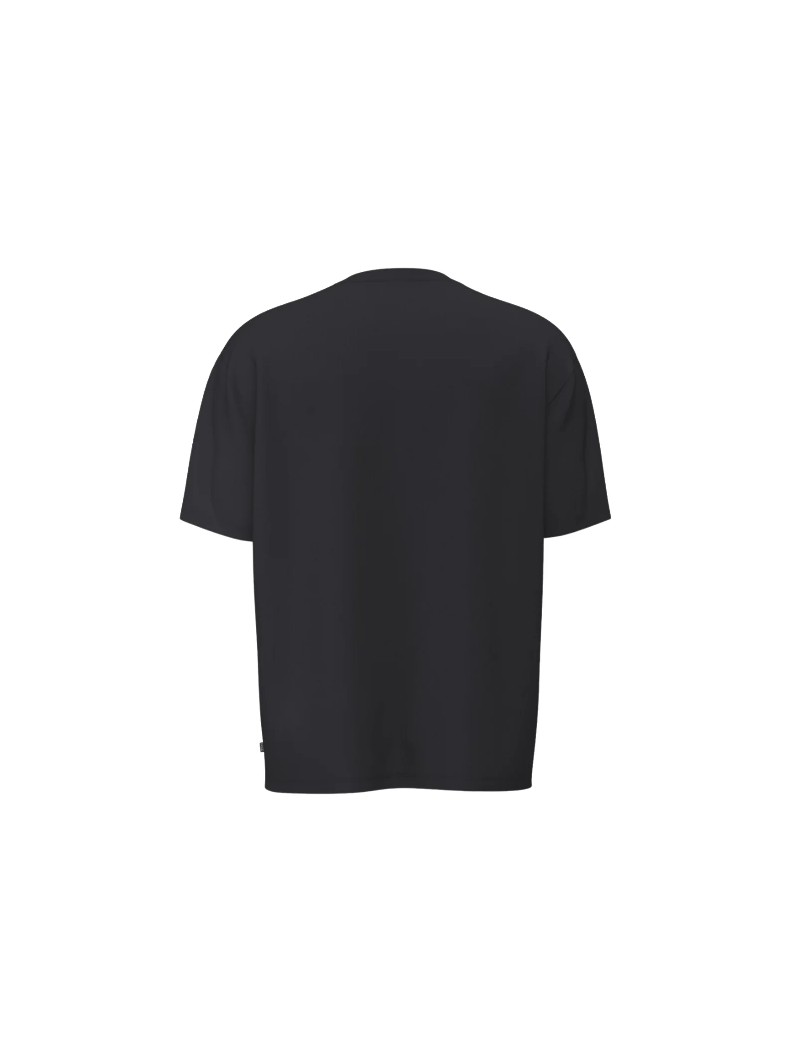 T-Shirt Guess nera con piccolo logo triangolare - Image 2