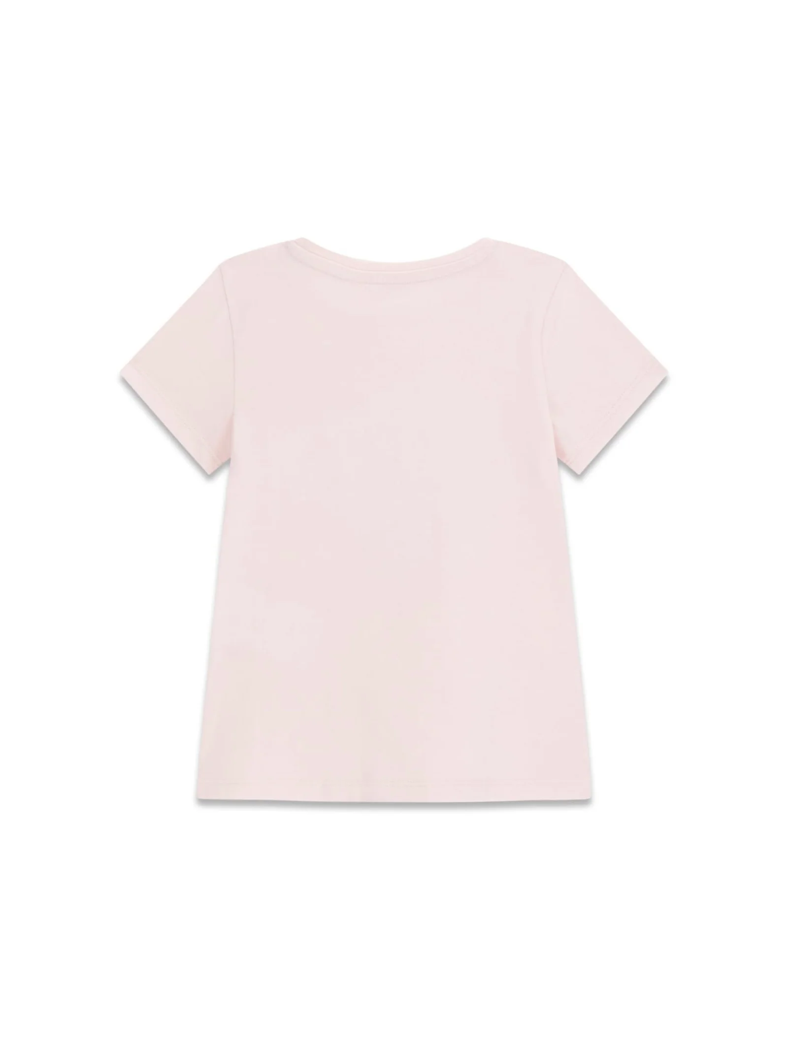 T-Shirt Guess rosa con logo triangolare e fiori 3D - Image 2