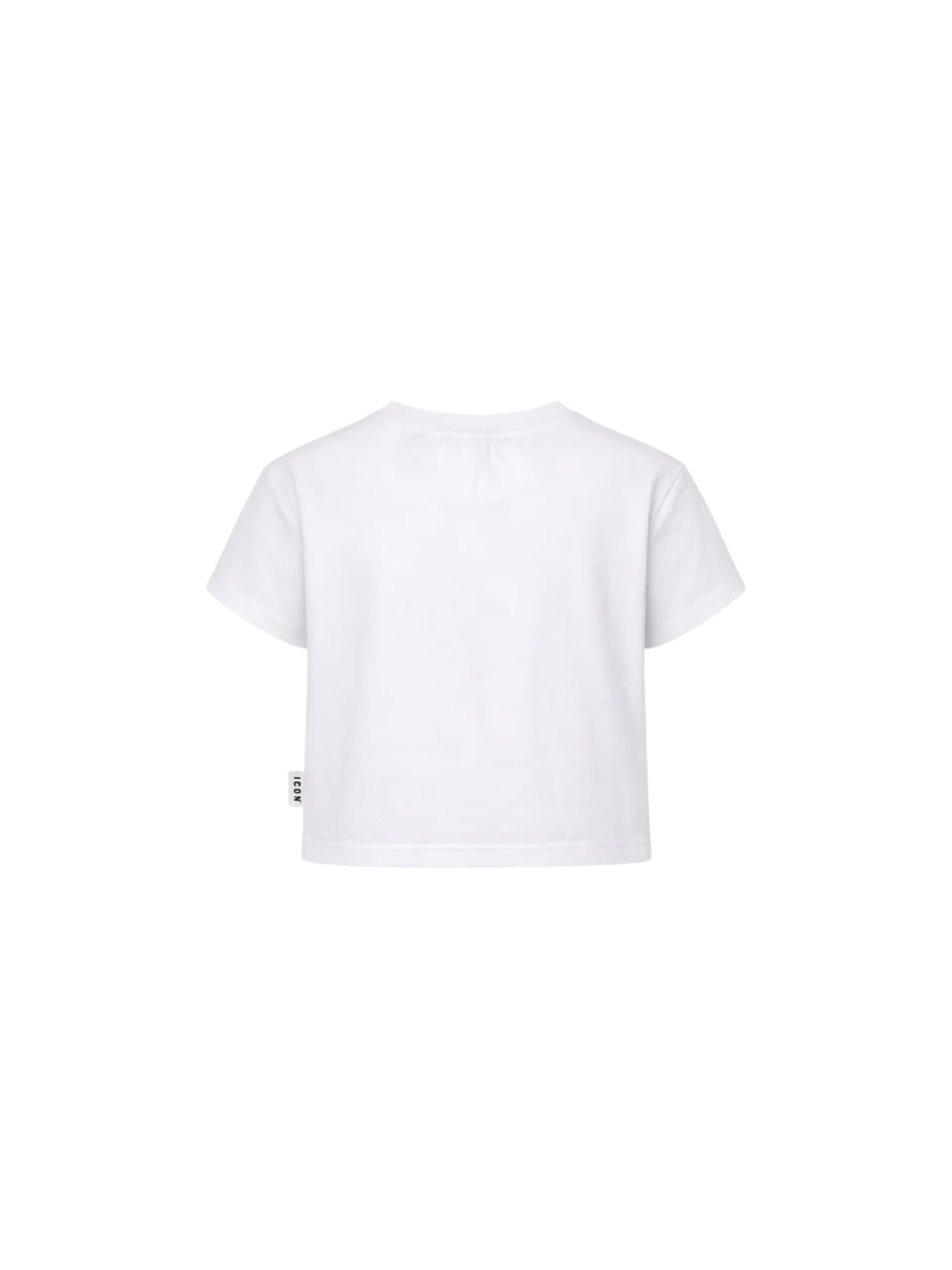 T-Shirt Icon bianca con banda rosa e logo - Image 2