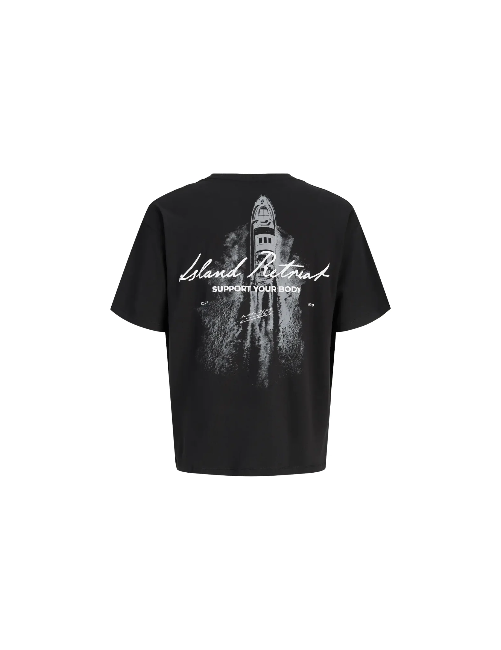 T-Shirt Jack & Jones nera con grafica posteriore - Image 2