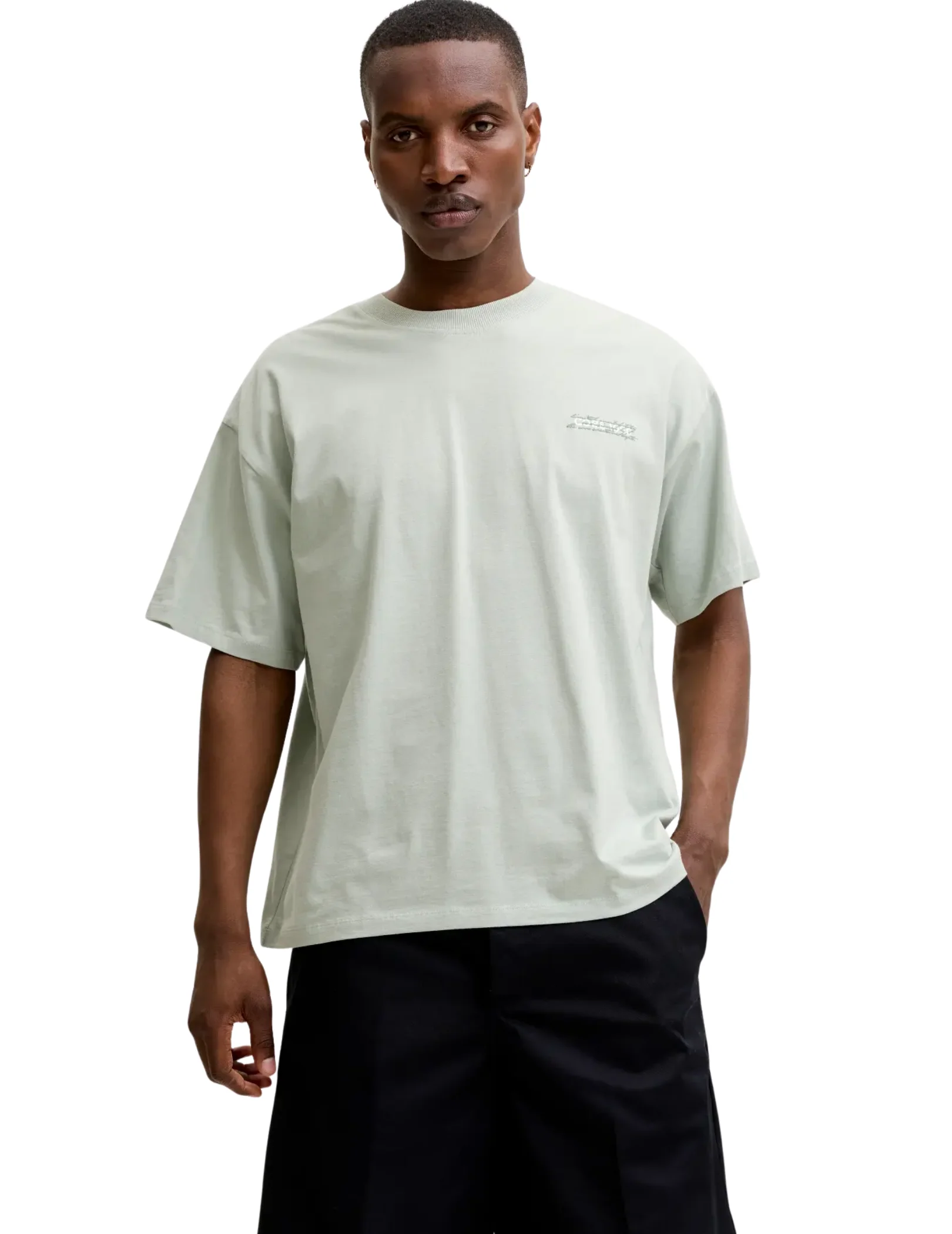 T-Shirt Jack & Jones verde acqua con grafica posteriore - Image 3