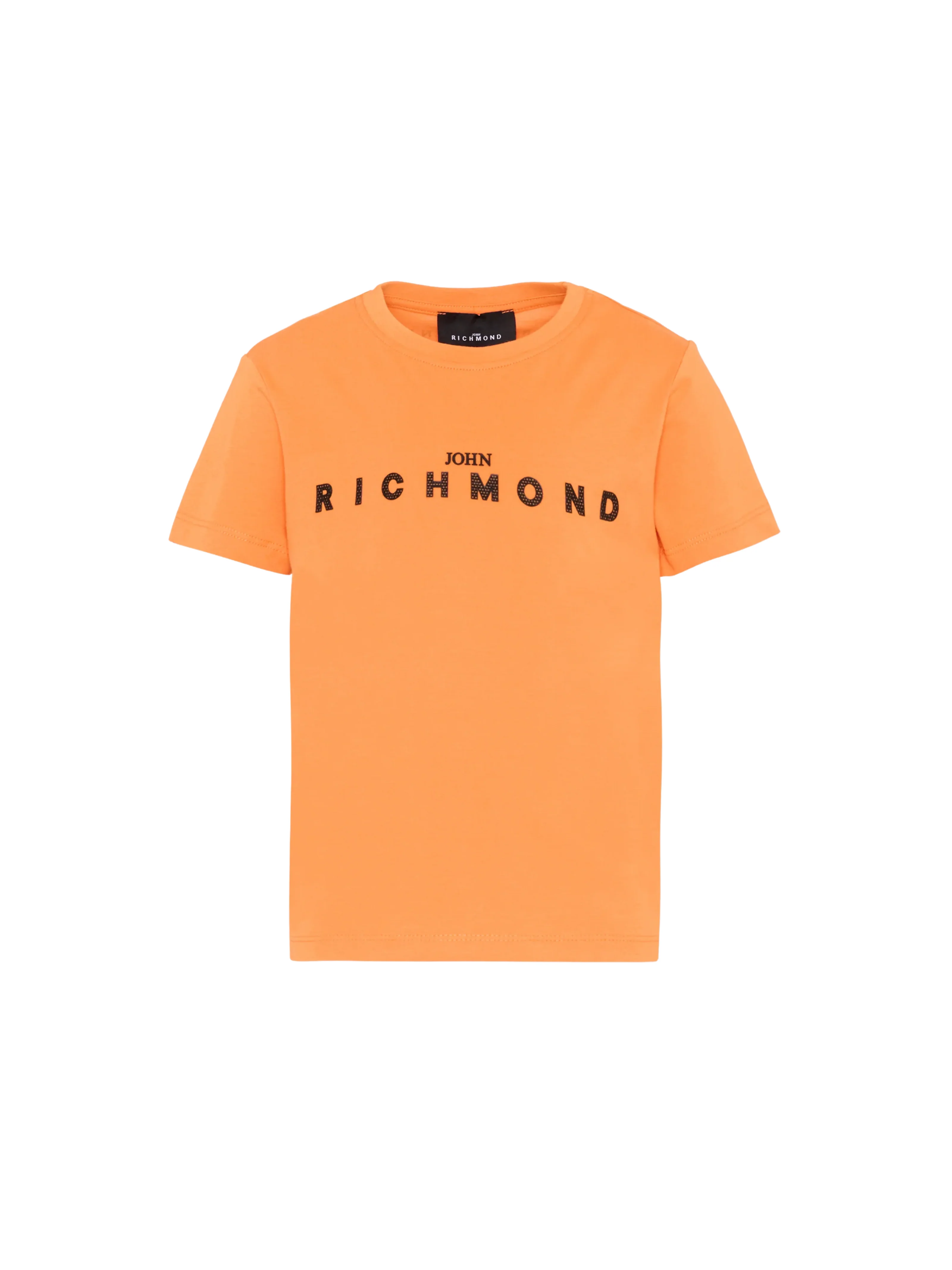T-Shirt John Richmond arancione con stampa maxi "Richmond"