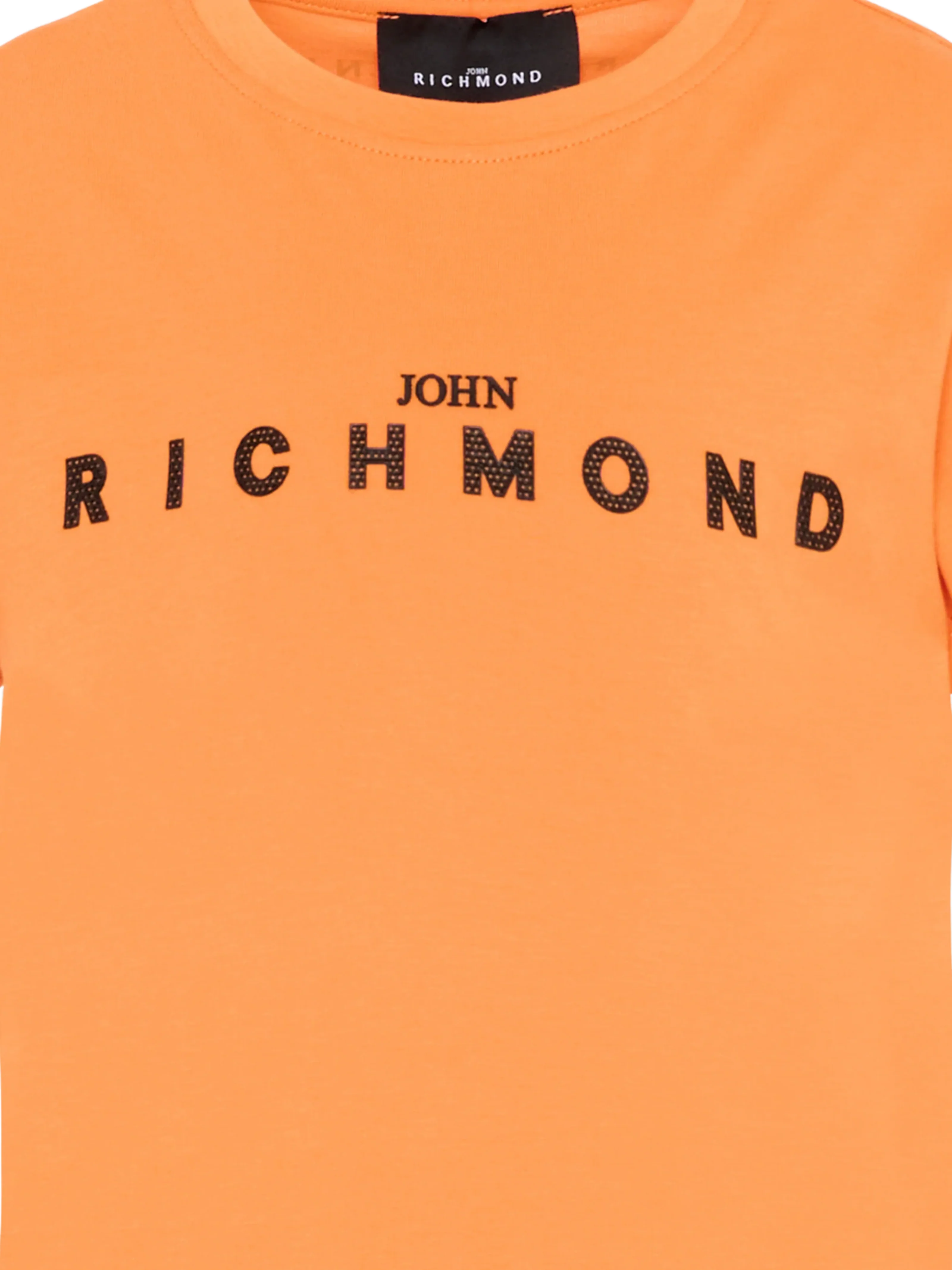 T-Shirt John Richmond arancione con stampa maxi "Richmond" - Image 2