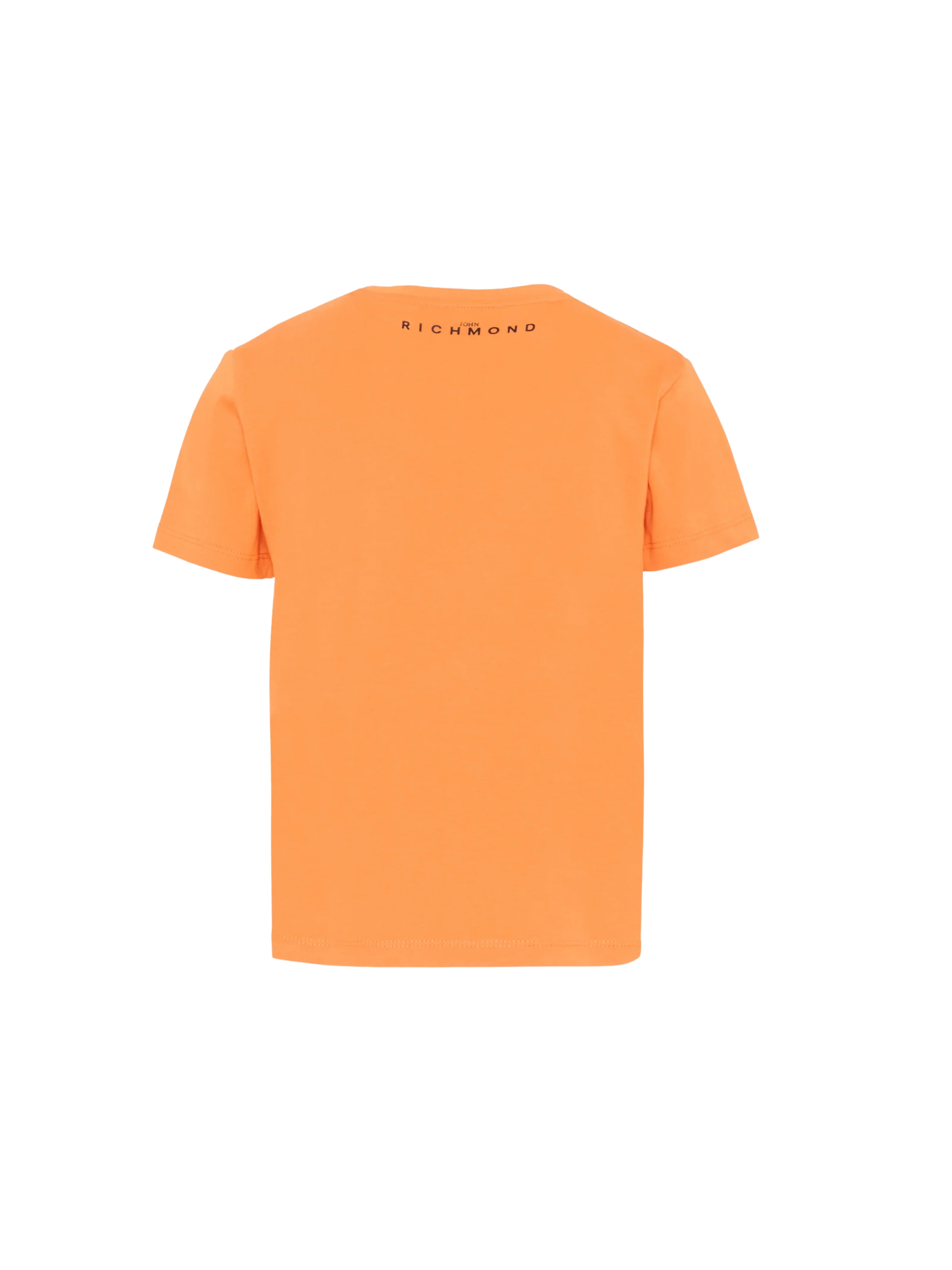 T-Shirt John Richmond arancione con stampa maxi "Richmond" - Image 3