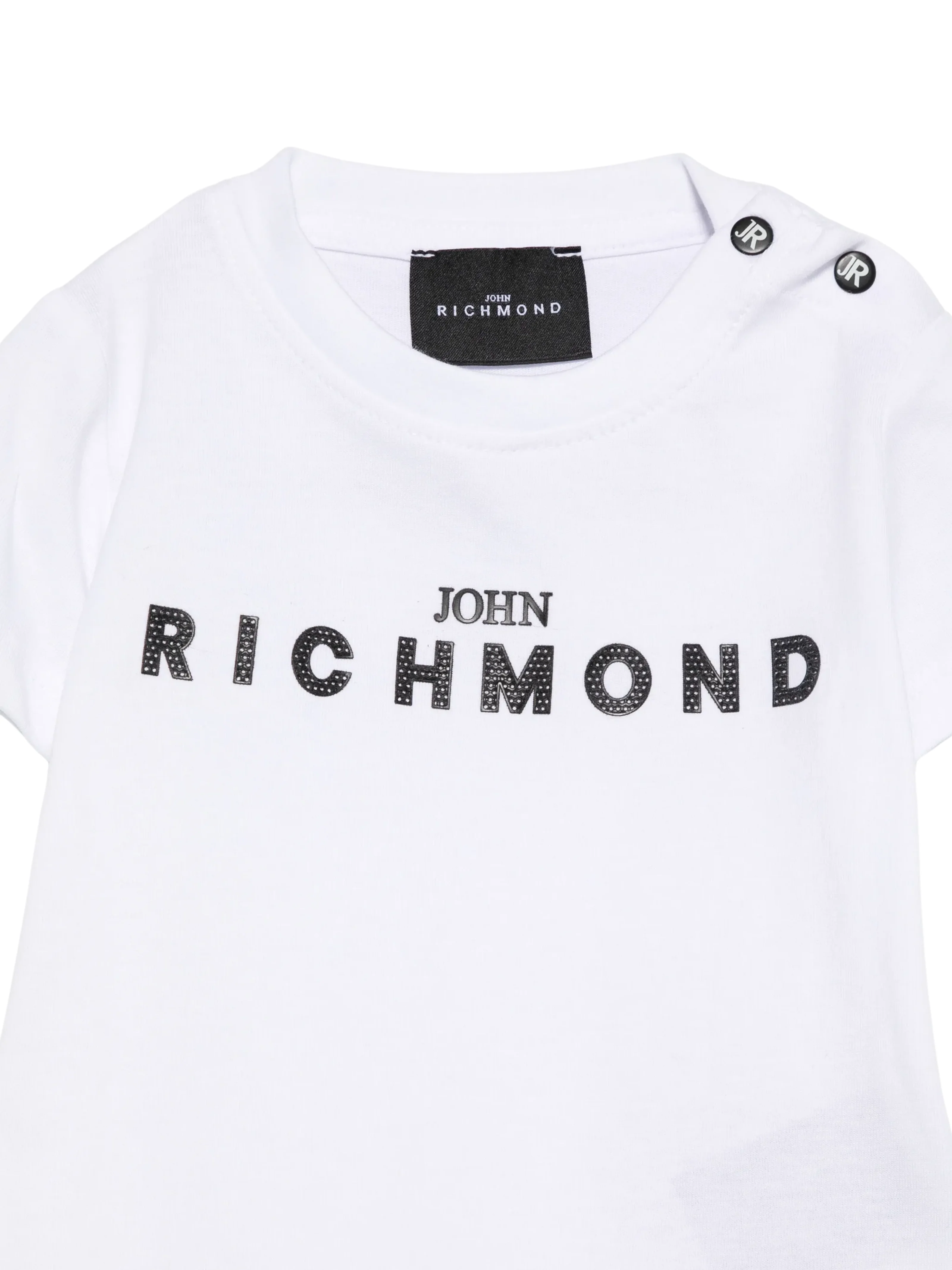 T-Shirt John Richmond bianca con logo nero - Image 3