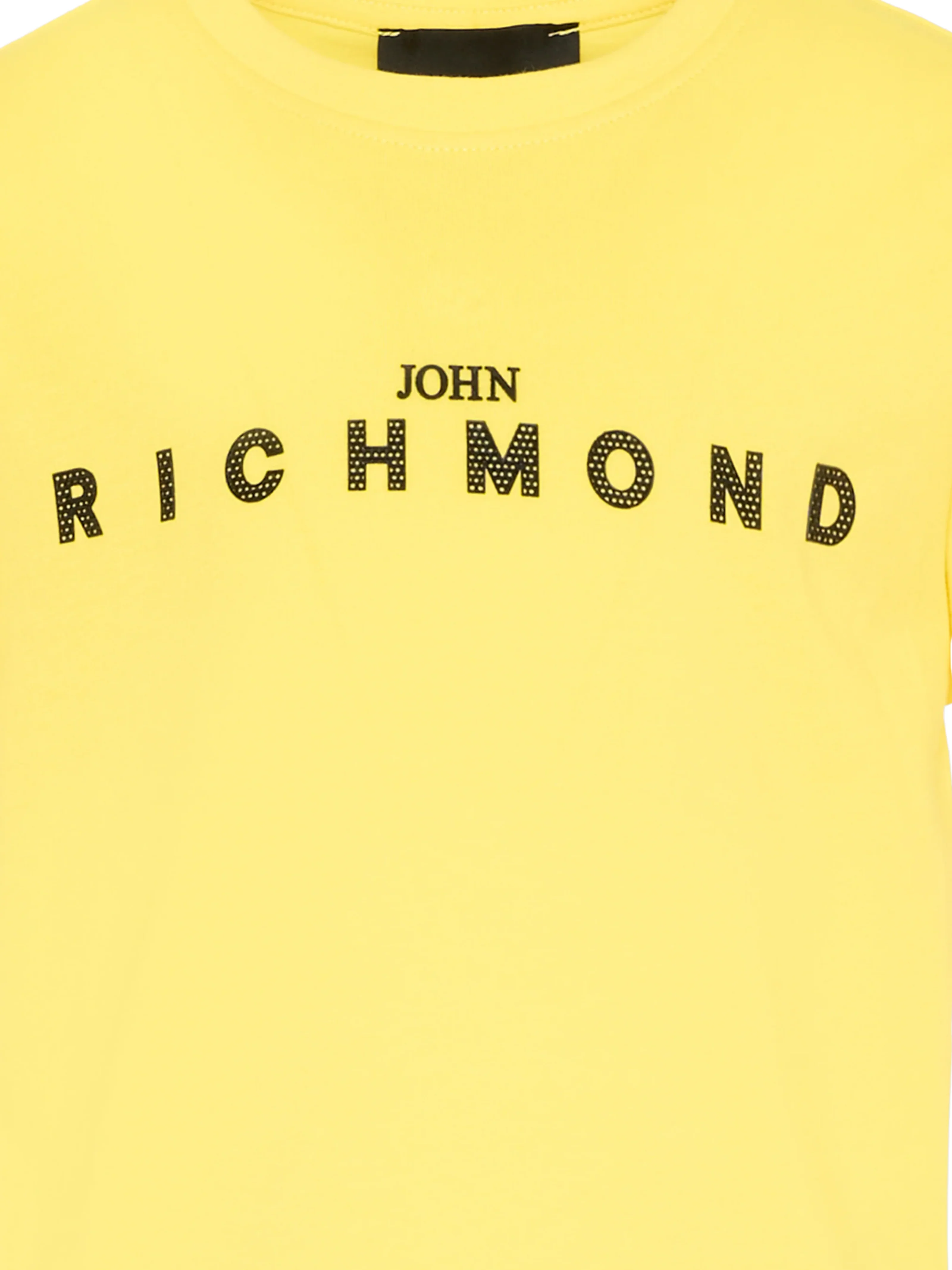 T-Shirt John Richmond gialla con stampa maxi "Richmond" - Image 2