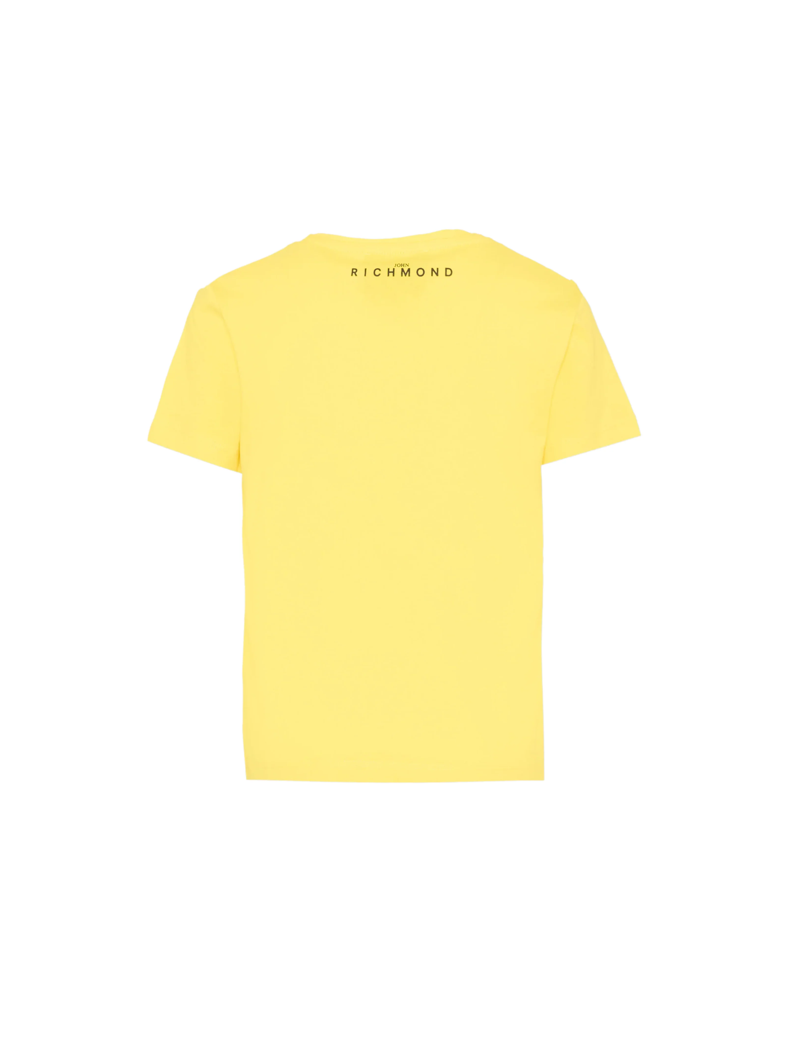 T-Shirt John Richmond gialla con stampa maxi "Richmond" - Image 3