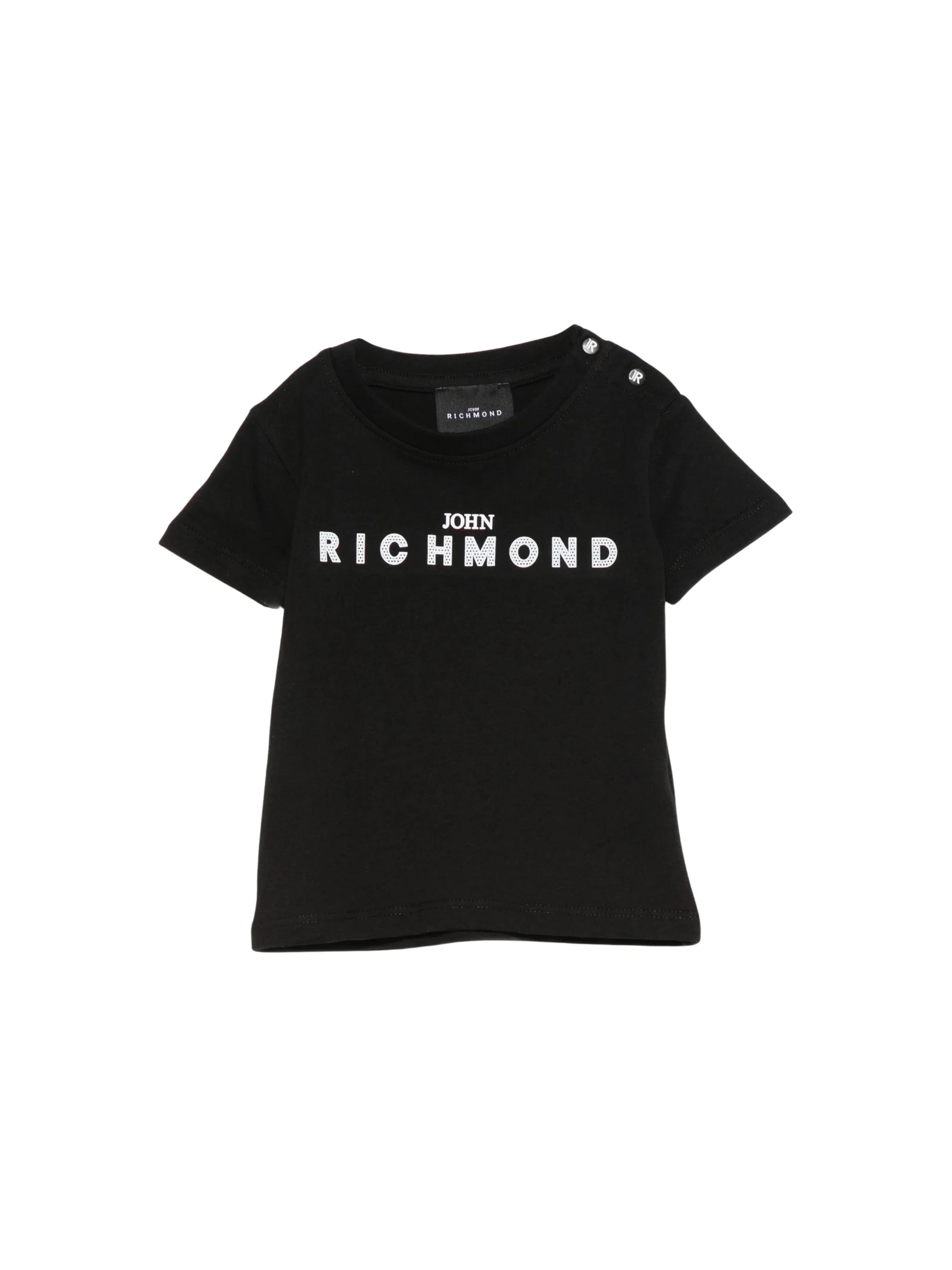 T-Shirt John Richmond nera con logo bianco