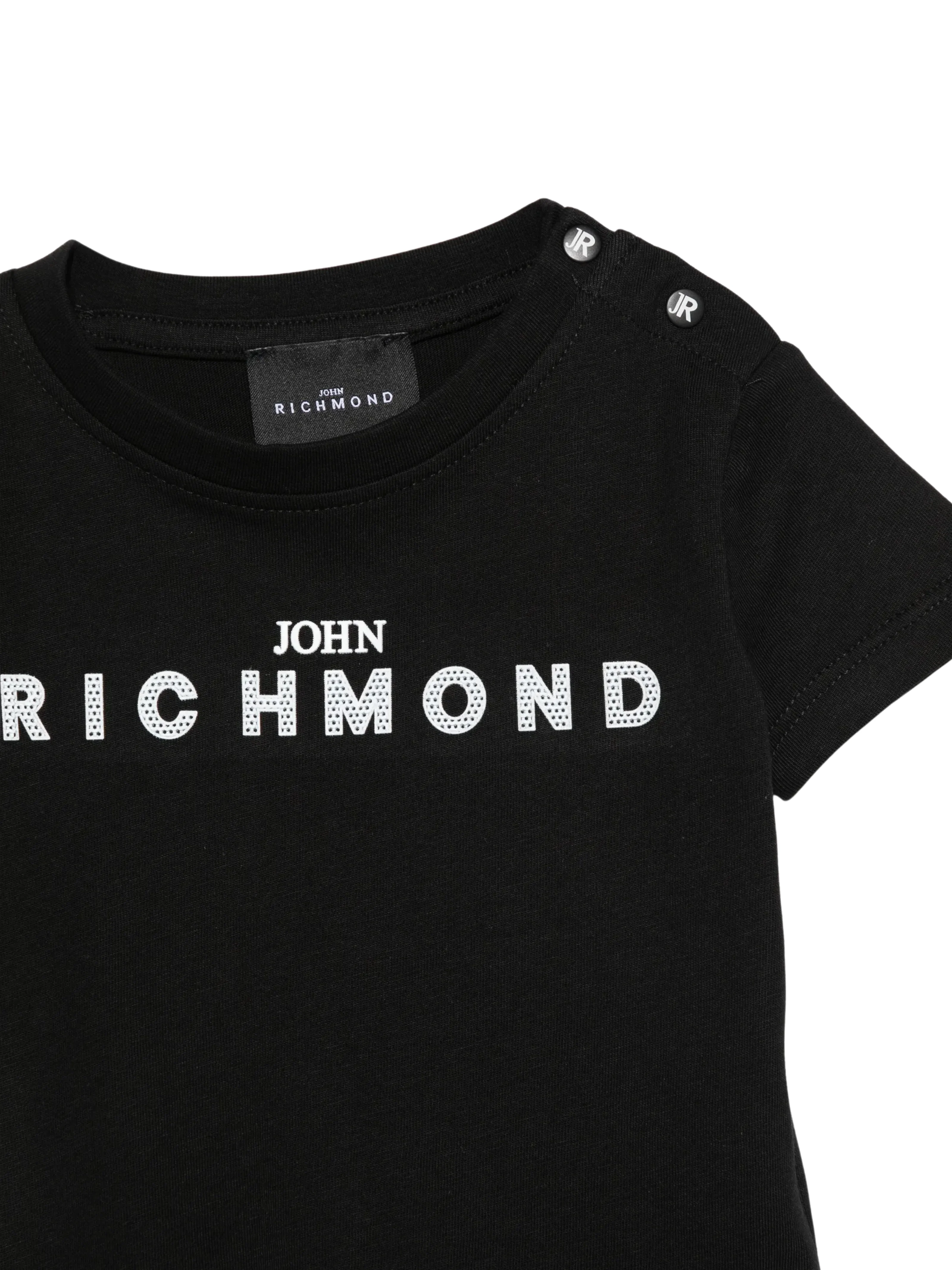 T-Shirt John Richmond nera con logo bianco - Image 3