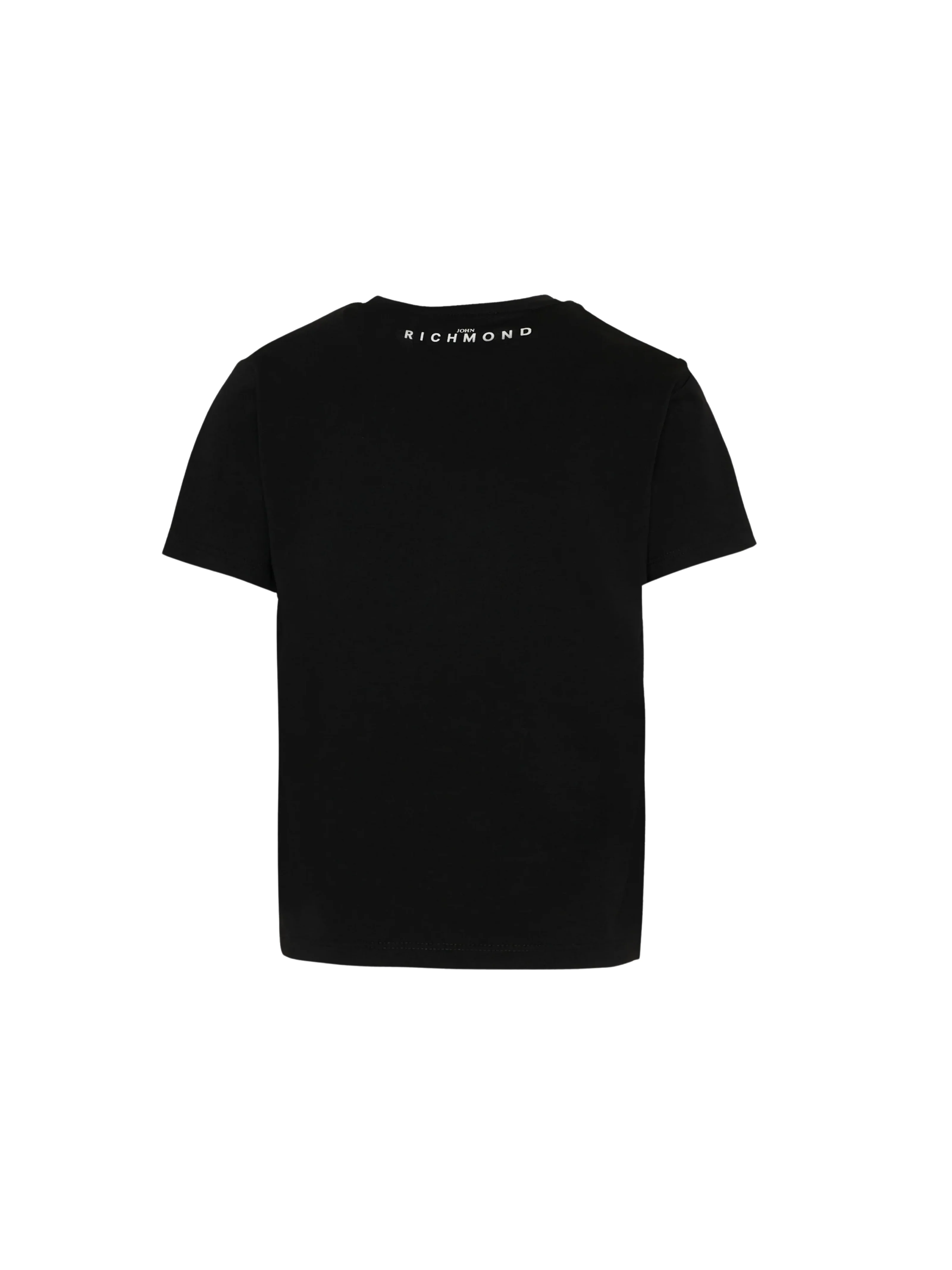 T-Shirt John Richmond nera con stampa maxi "Richmond" - Image 3