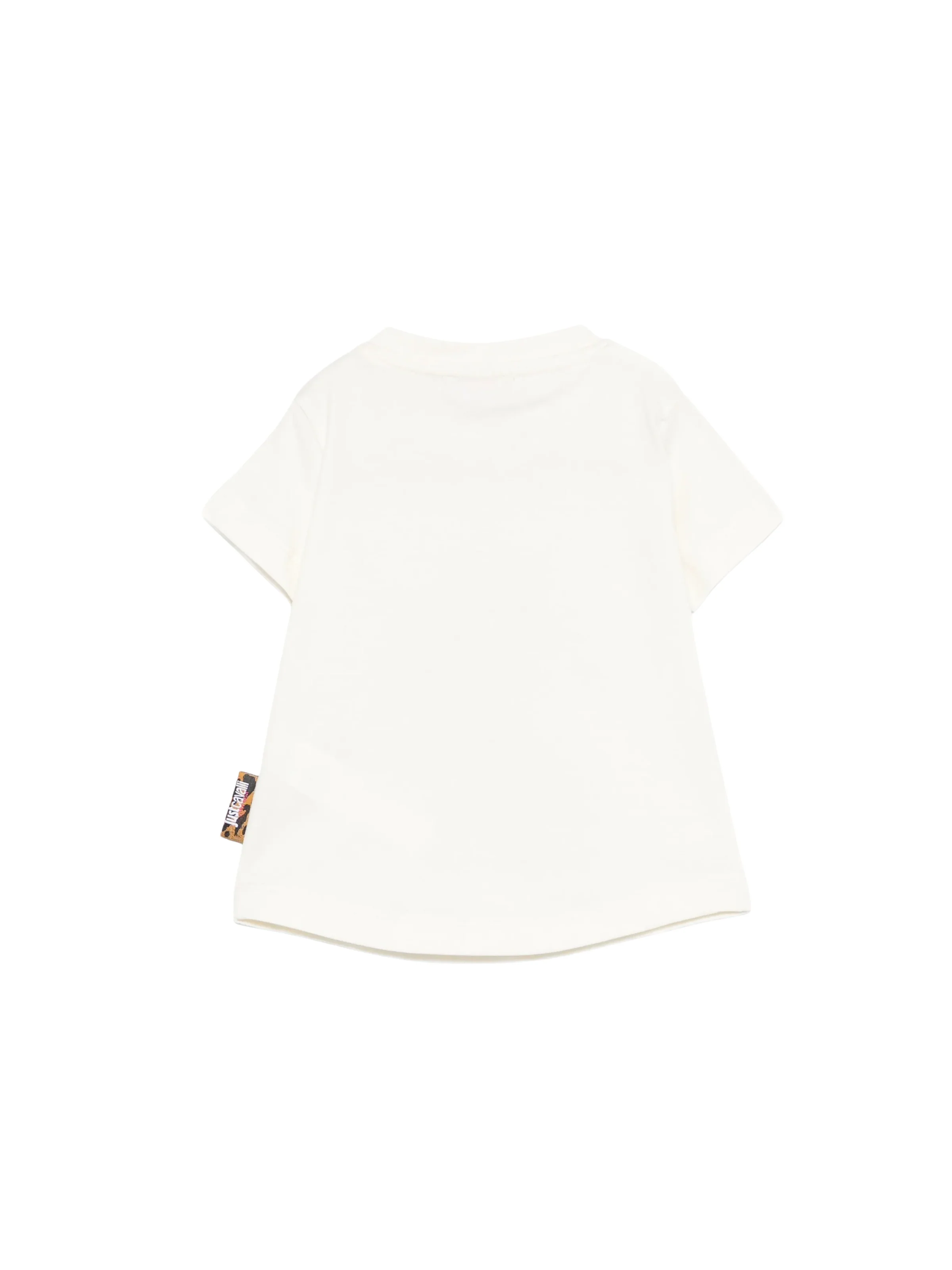 T-Shirt Just Cavalli bianca con grafica e logo - Image 2
