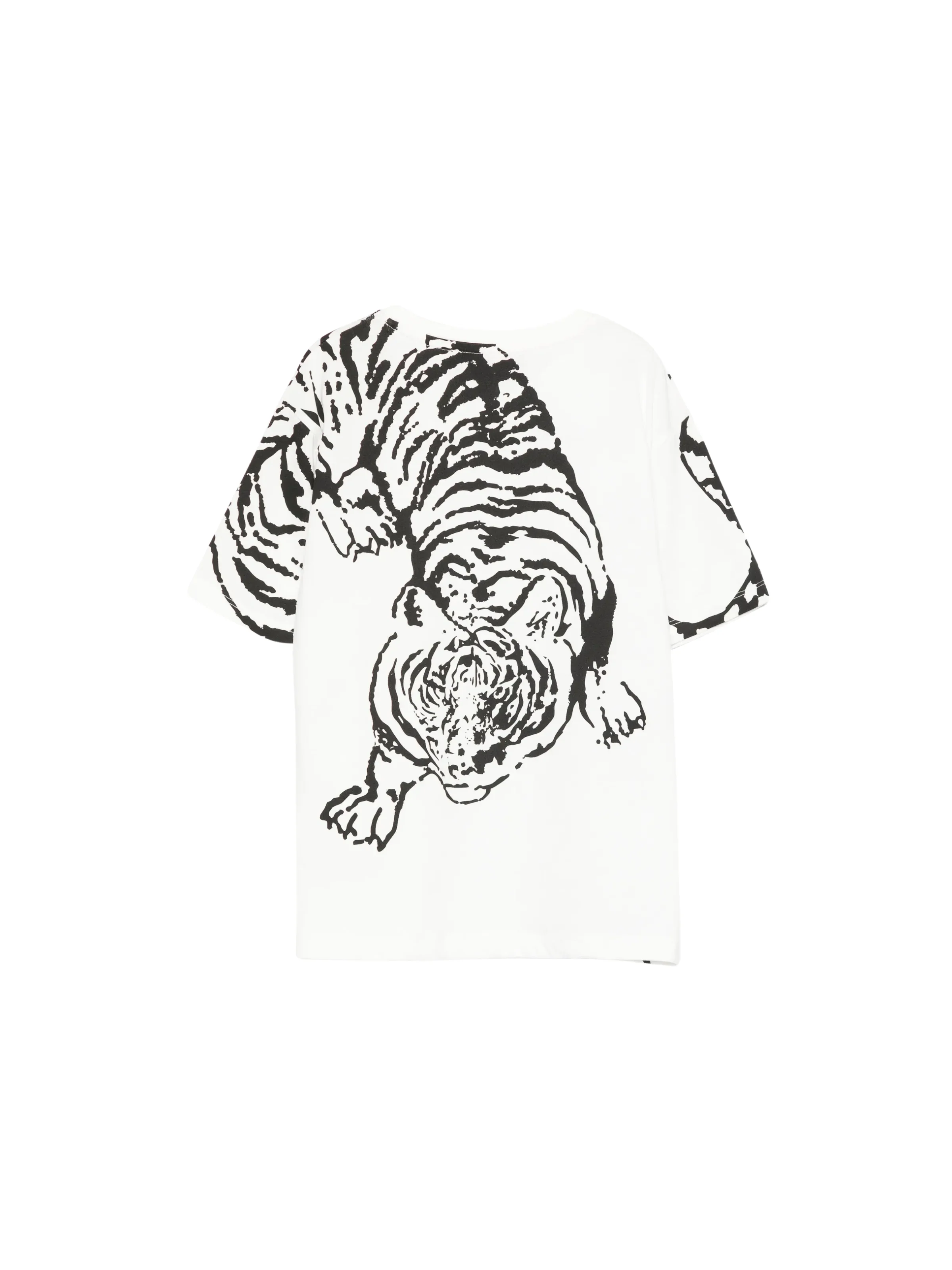 T-Shirt Just Cavalli bianca con stampa animalier all over e logo - Image 3