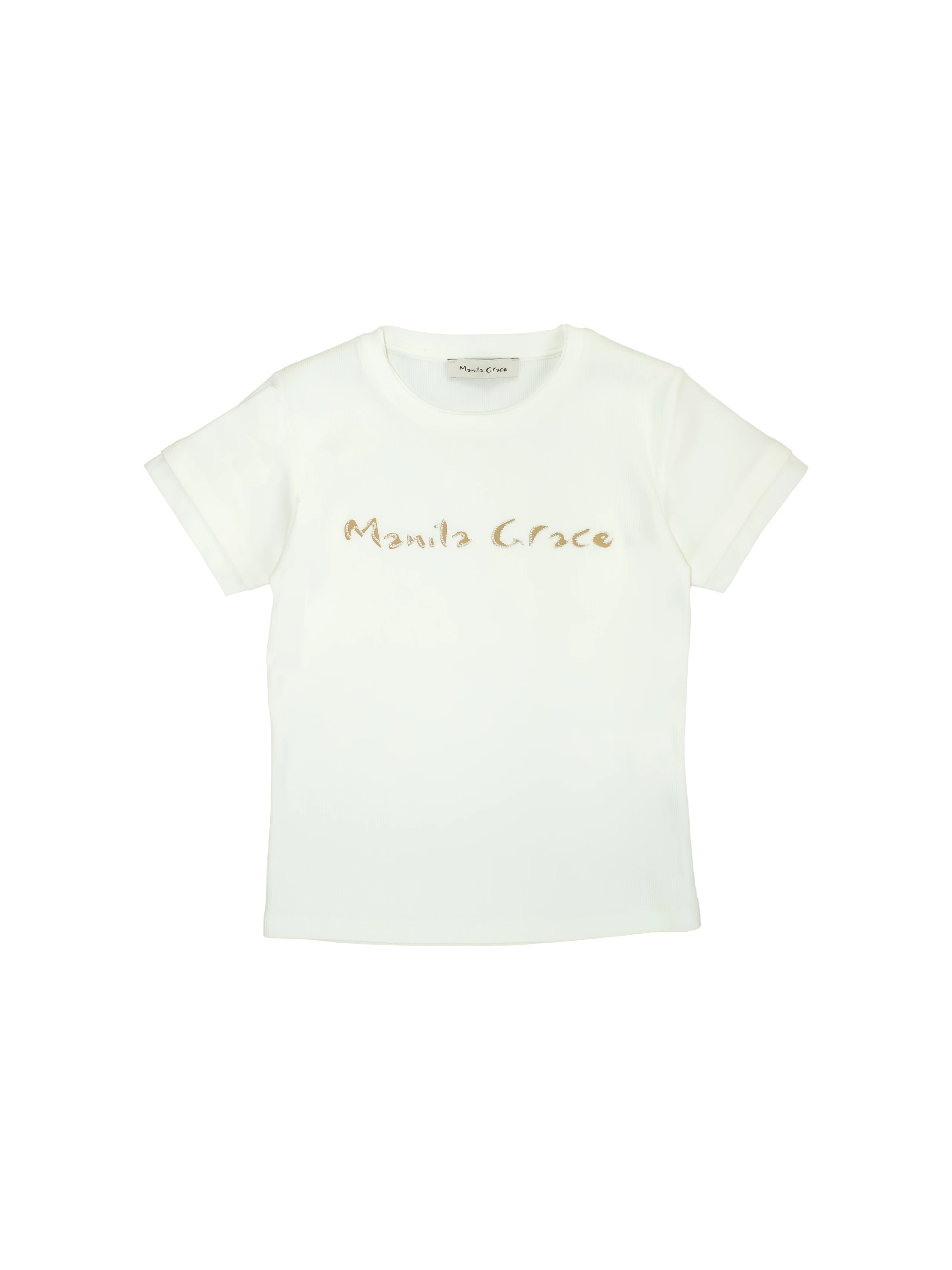T-Shirt Manila Grace bianca con lettering