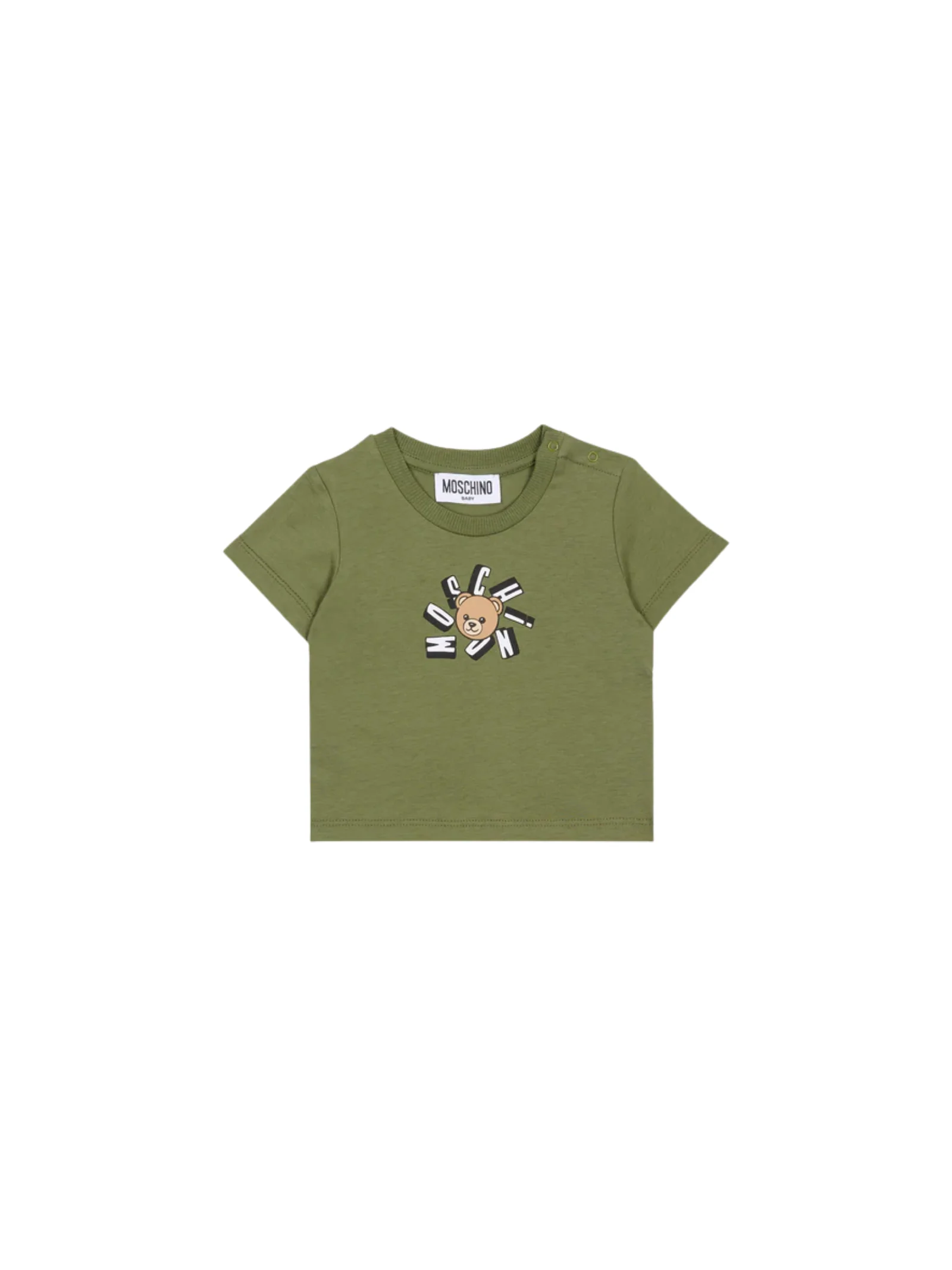 T-Shirt Moschino verde con teddy bear