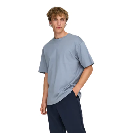 T-Shirt Only & Sons azzurro polvere - Image 3
