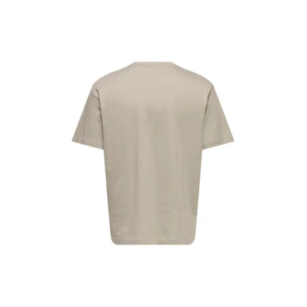 T-Shirt Only & Sons beige con stampa laterale - Image 2