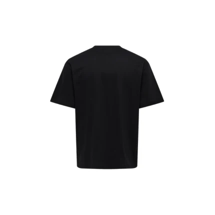 T-Shirt Only & Sons nera con stampa sul petto - Image 2