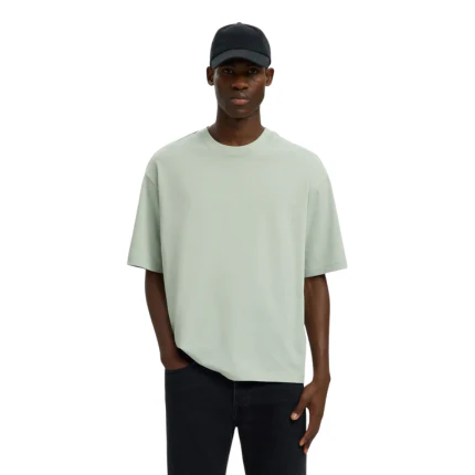 T-Shirt over Selected verde acqua - Image 2