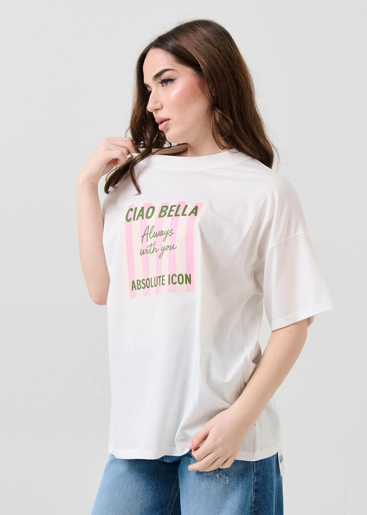 T-Shirt over Vicolo bianca "Ciao Bella" - Image 2