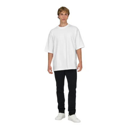 T-Shirt oversize Only & Sons bianca - Image 4