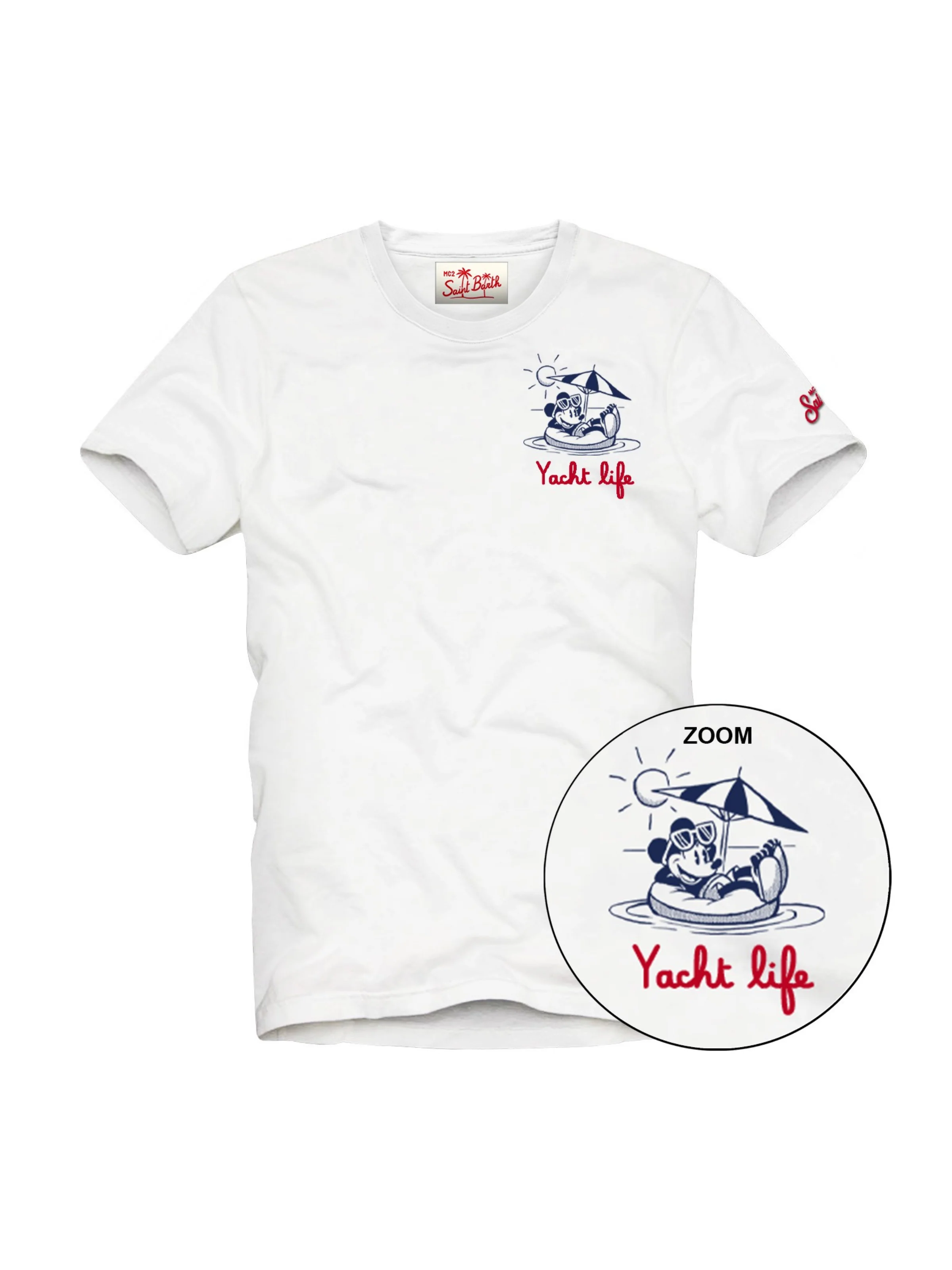 T-Shirt "Portofino Jr" Saint Barth bianca "Yacht Life"