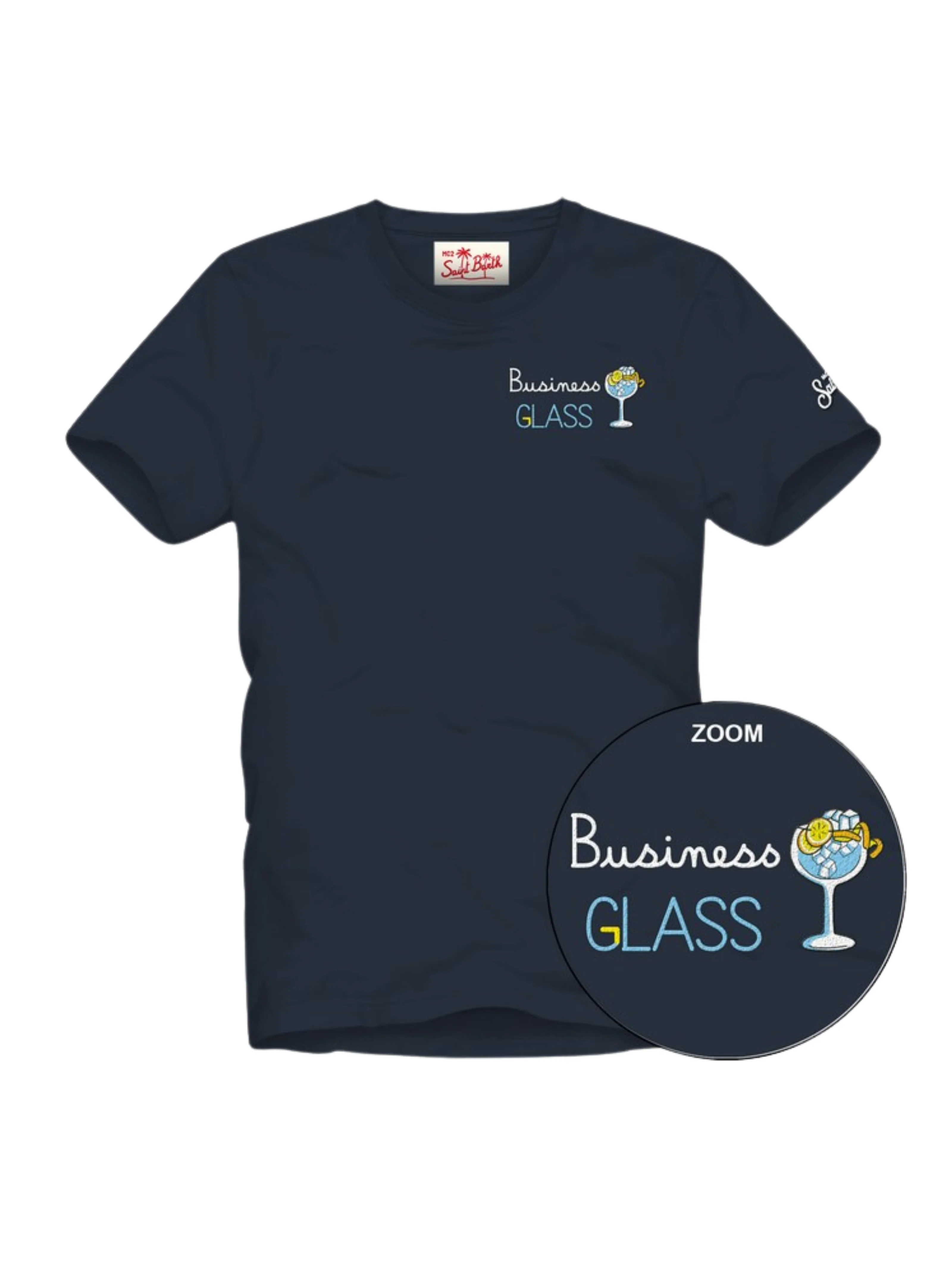 T-Shirt "Portofino" Saint Barth blu "Business Glass"