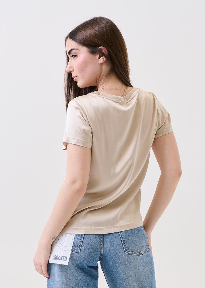 T-Shirt satinata Armoire beige - Image 3