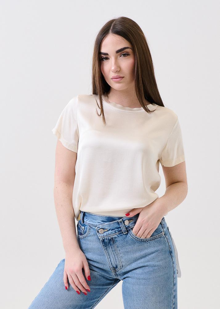 T-Shirt satinata Armoire burro