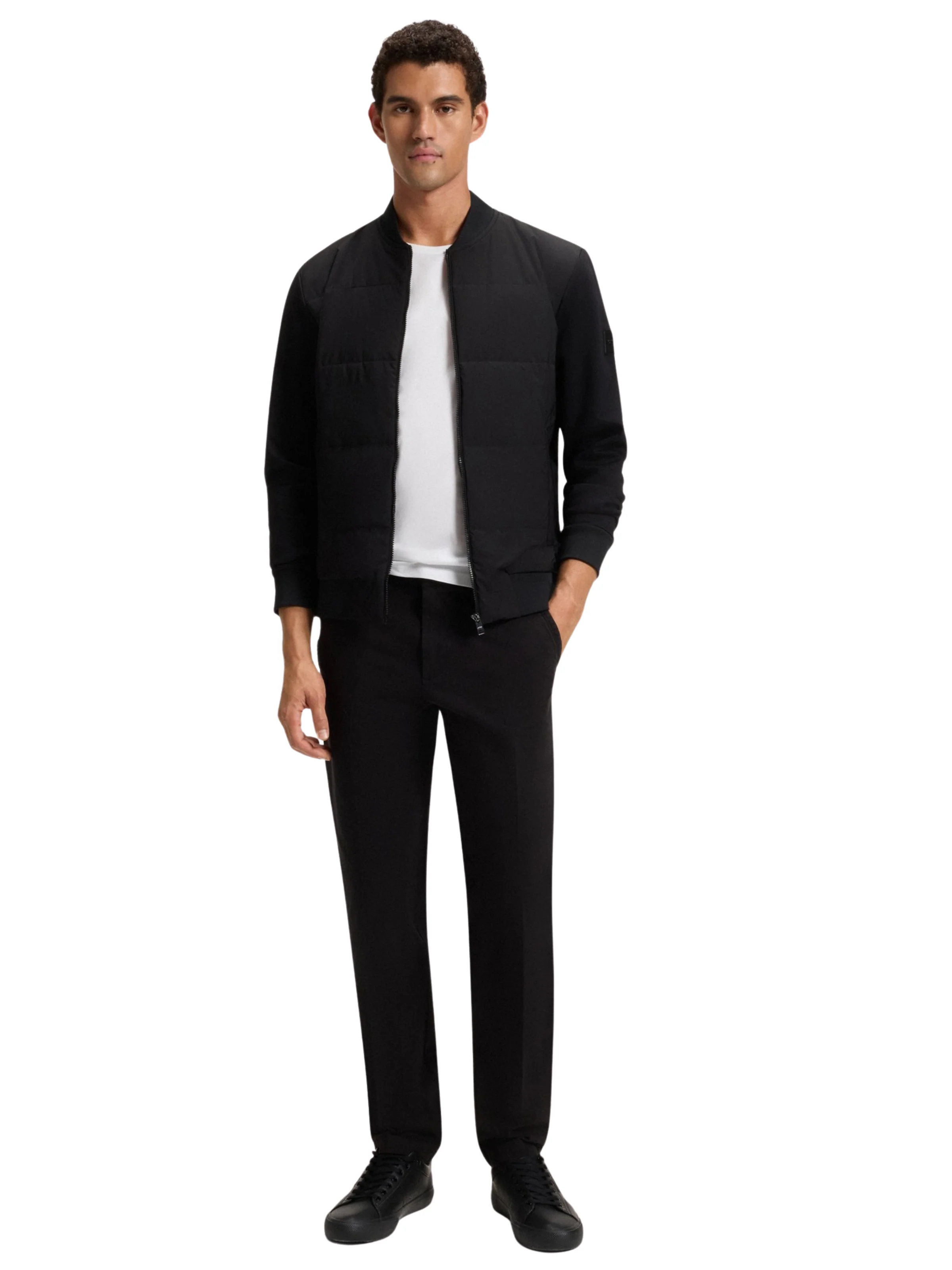 T-Shirt slim fit Boss bianca in cotone mercerizzato - Image 4