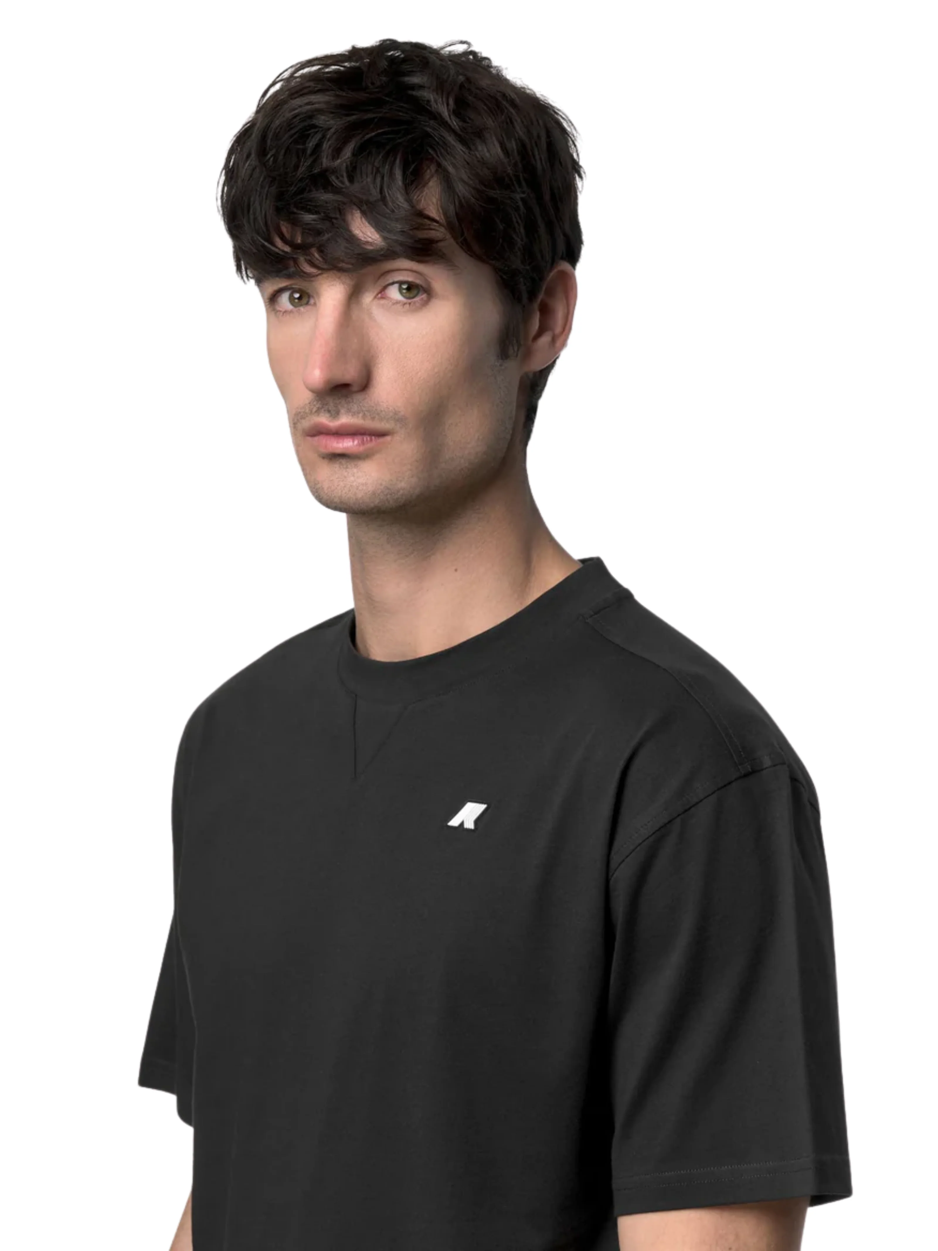 T-Shirt "Solo Jersey Triangle" K-Way nero - Image 3