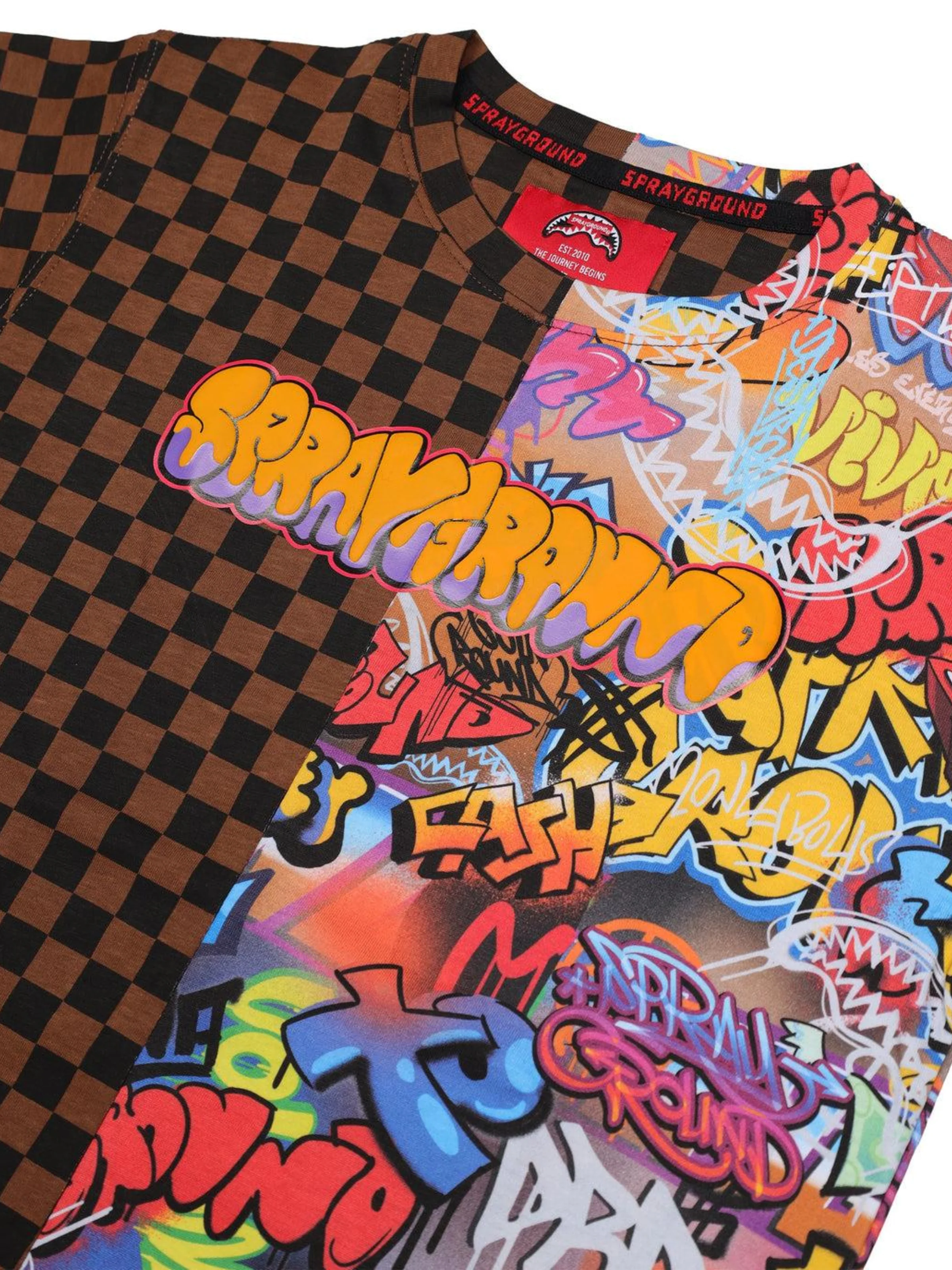 T-Shirt Sprayground marrone stile urban - Image 3