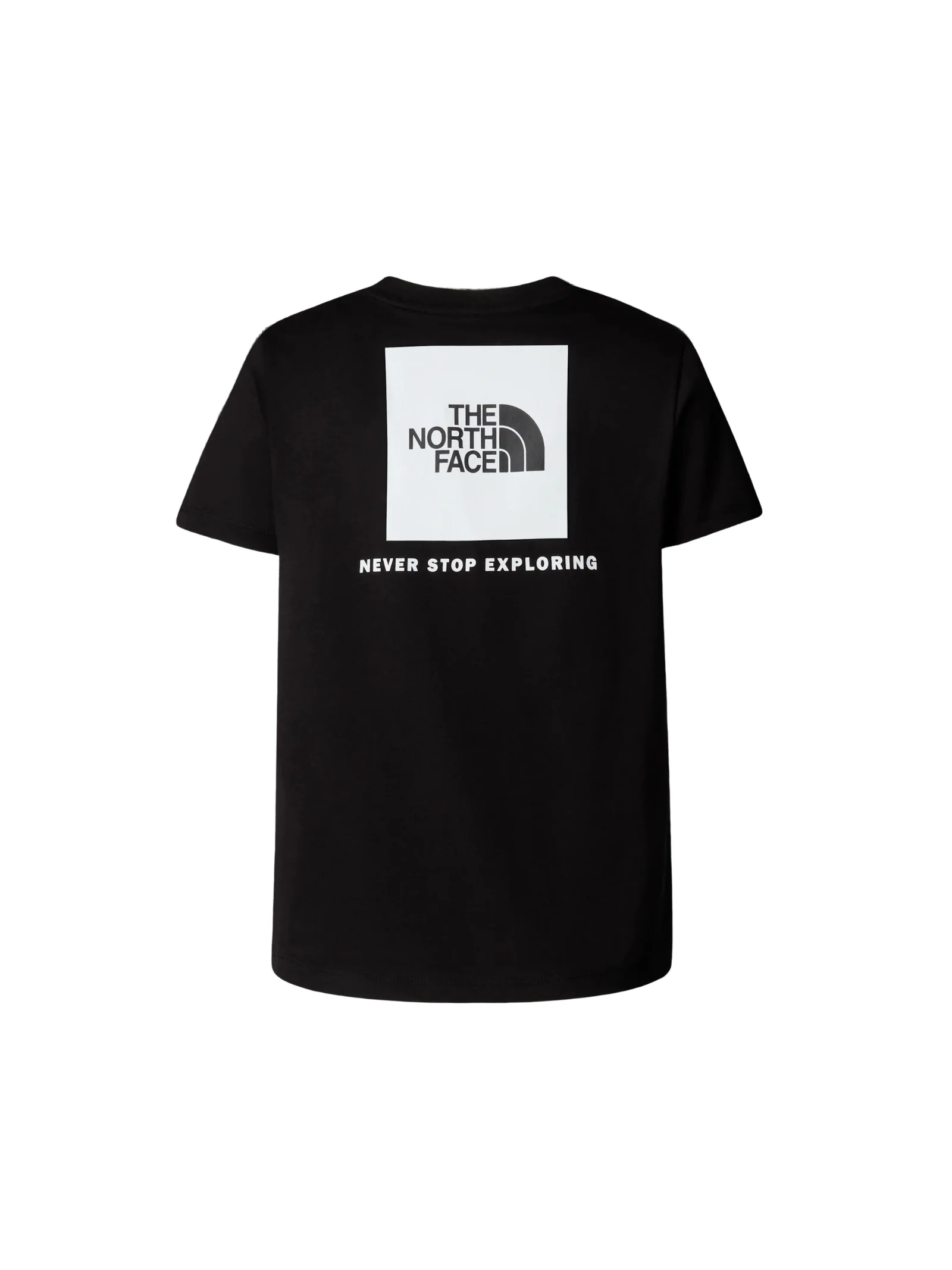 T-Shirt The North Face nera con stampa "Never Stop Exploring" - Image 2