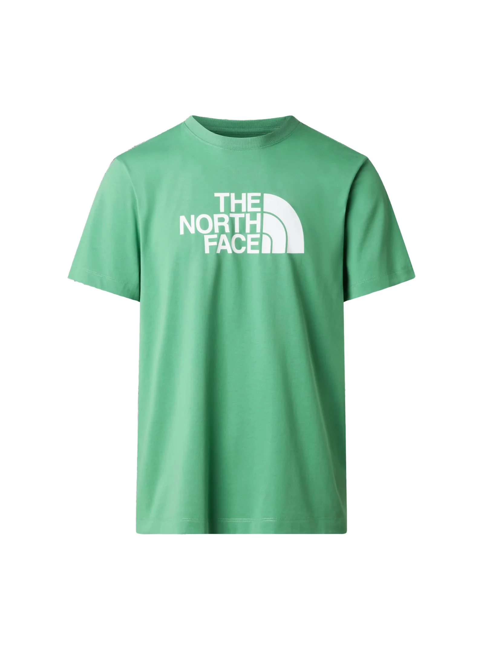 T-Shirt The North Face verde con maxi logo a contrasto