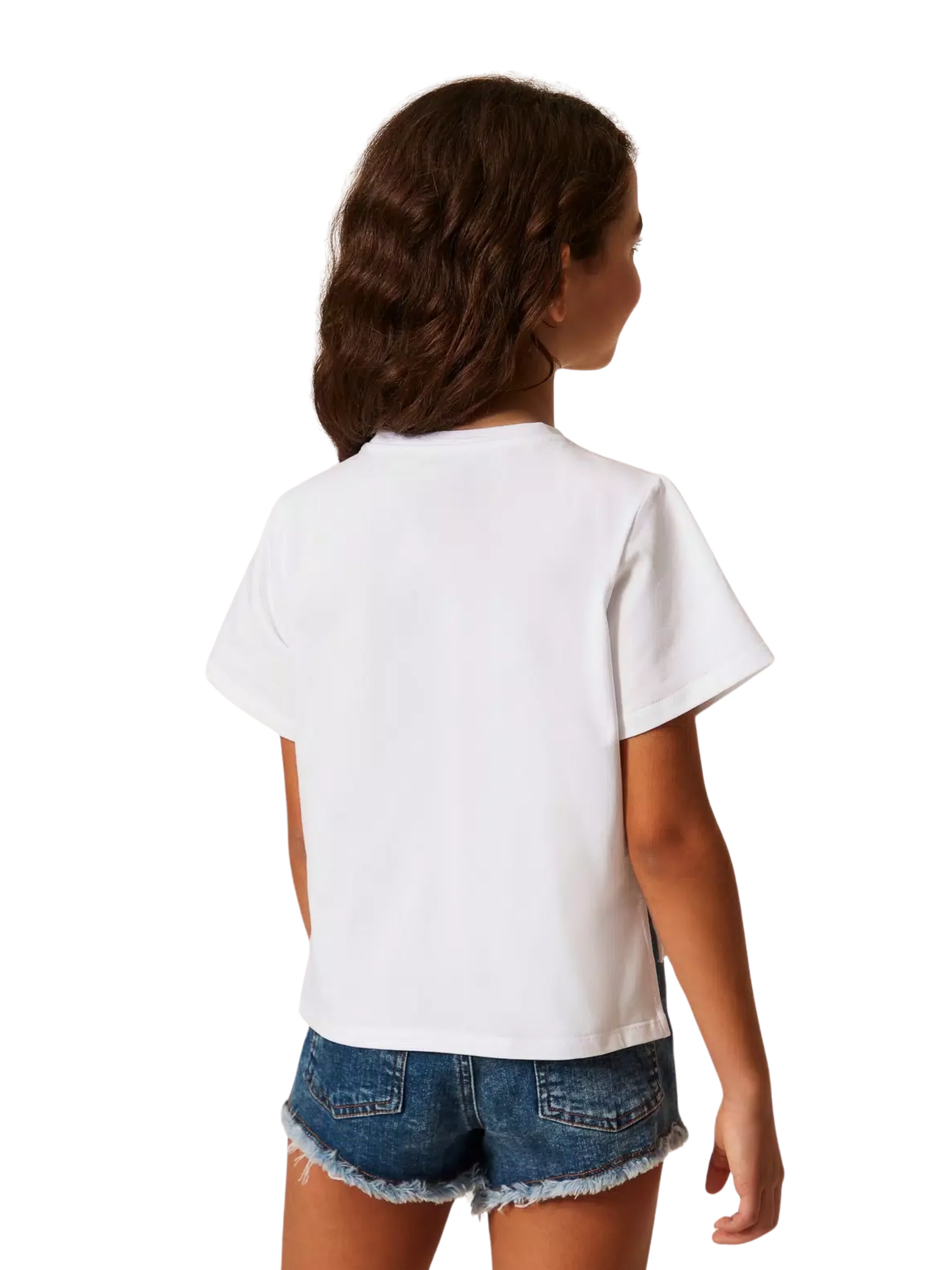 T-Shirt Twinset bianca con borchie su taschino - Image 6