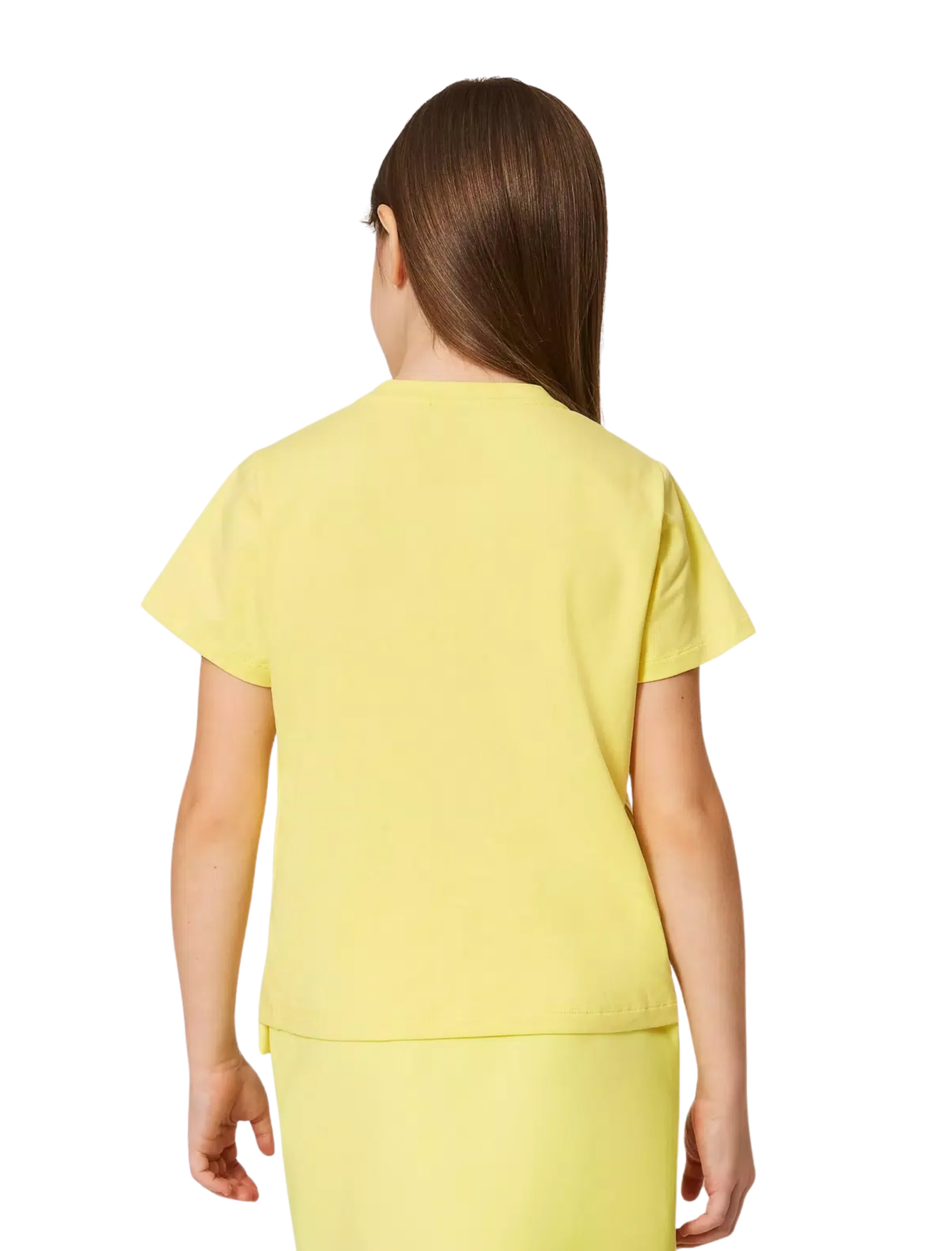 T-shirt Twinset gialla con stampa glossy - Image 6