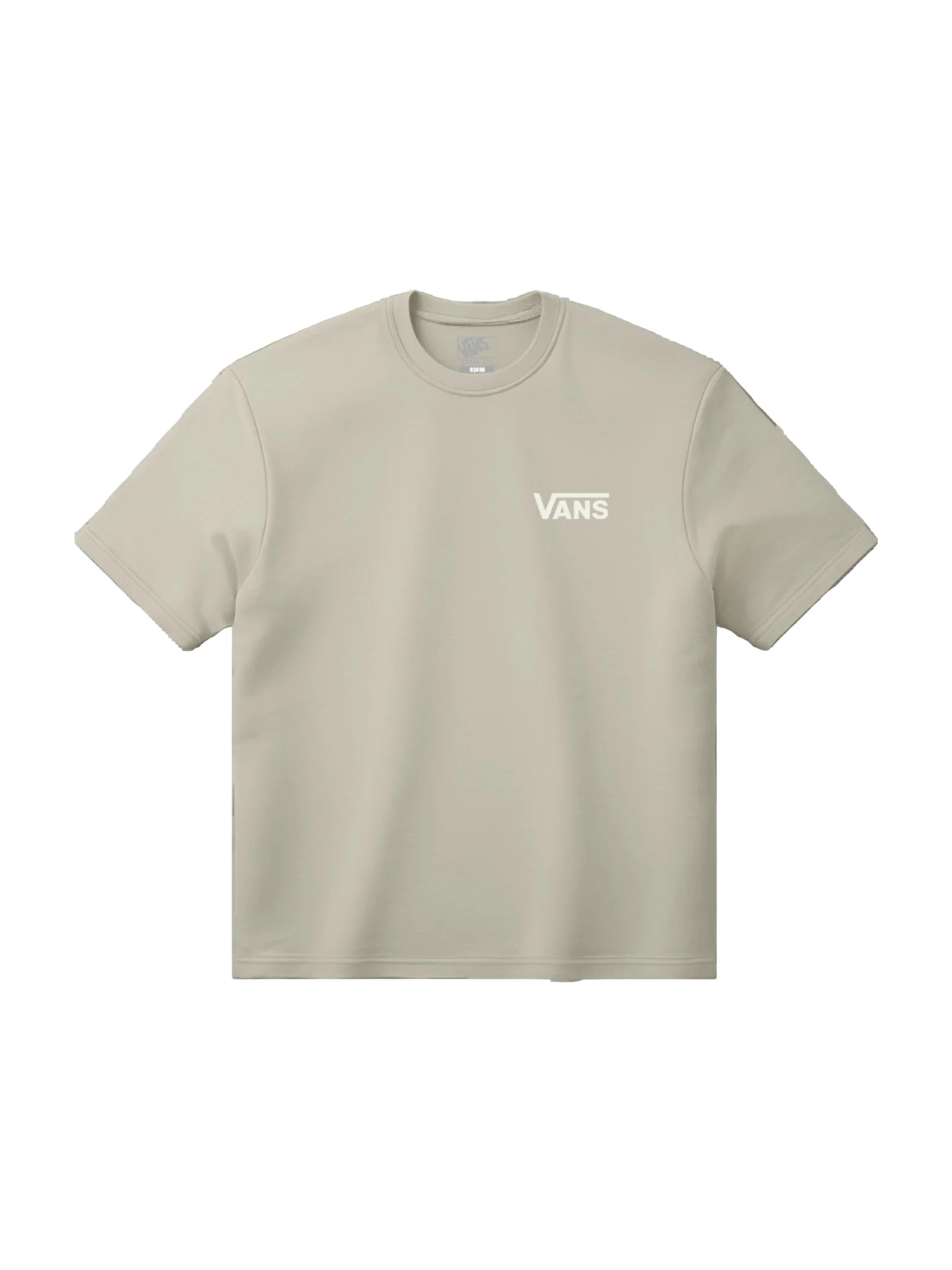 T-Shirt Vans beige con logo sul petto