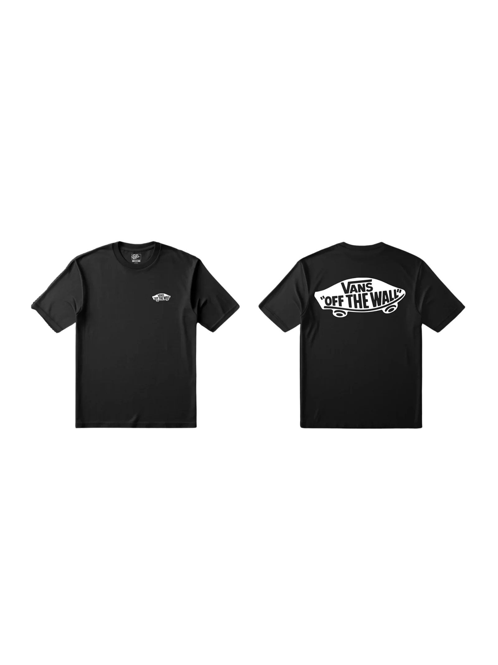 T-Shirt Vans nera con stampa "Off The Wall" posteriore